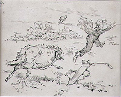 Der gestörte Golfer, Illustration aus dem 