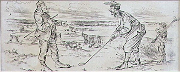 Der zögernde Golfer, Illustration aus der Zeitschrift 