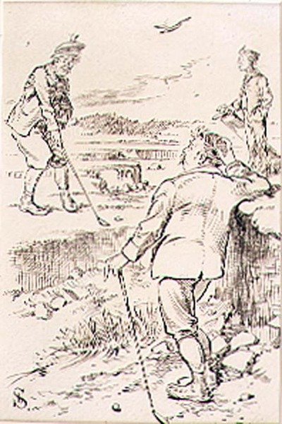 Der siegreiche Golfer, Illustration aus der Zeitschrift 