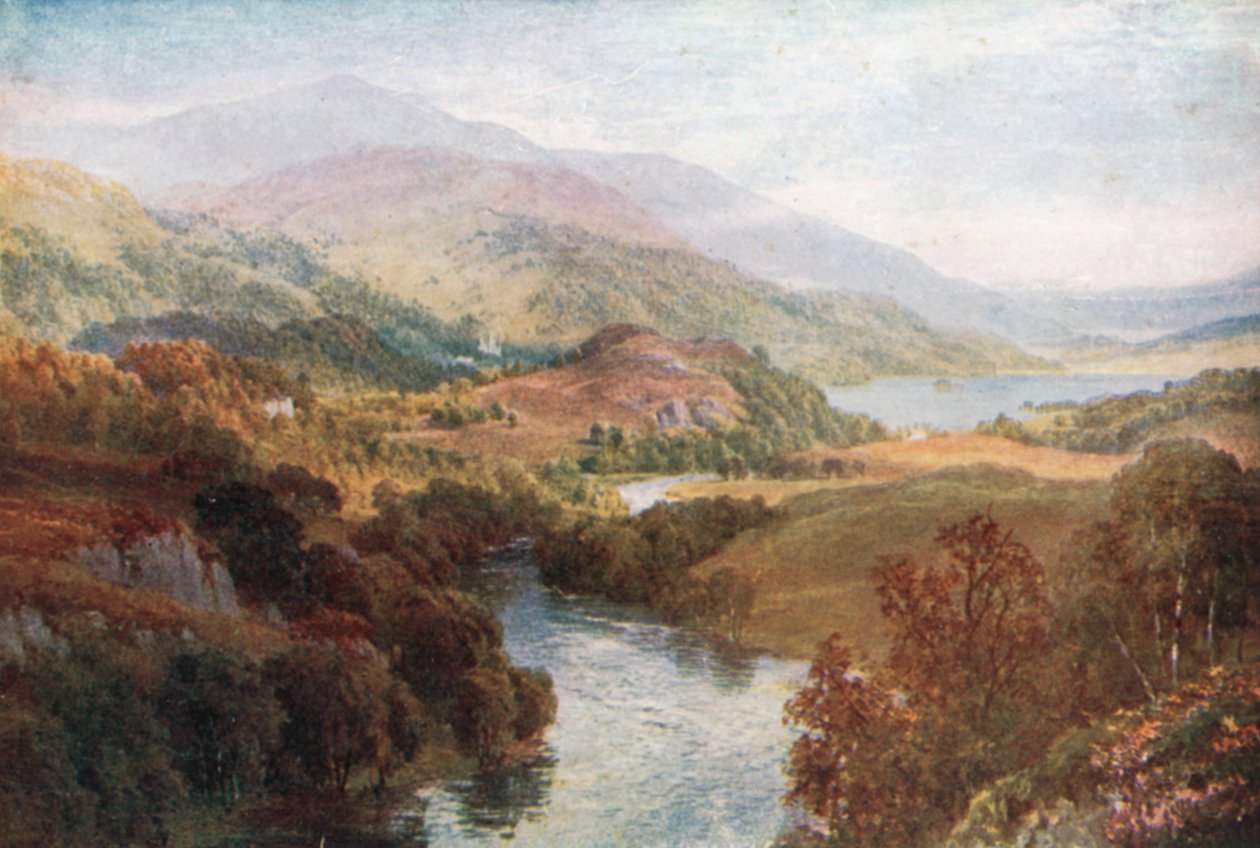 Der Fluss Teith, mit Lochs Achray und Vennachar, Perthshire von Henry Sutton Palmer