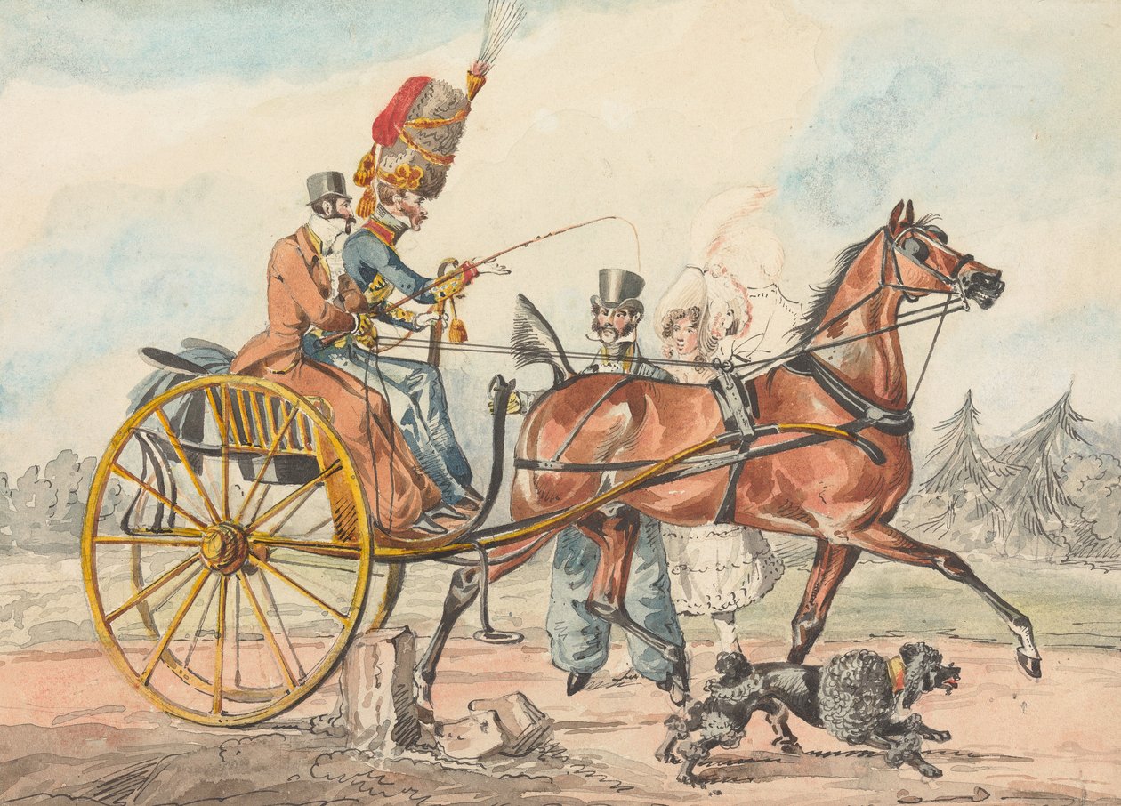 Sportliche Entdeckungen oder die Leiden des Fahrens... Sie entdecken, dass Sie einen kleinen Pfosten auf Ihrer Peitschenhand übersehen haben von Henry Thomas Alken