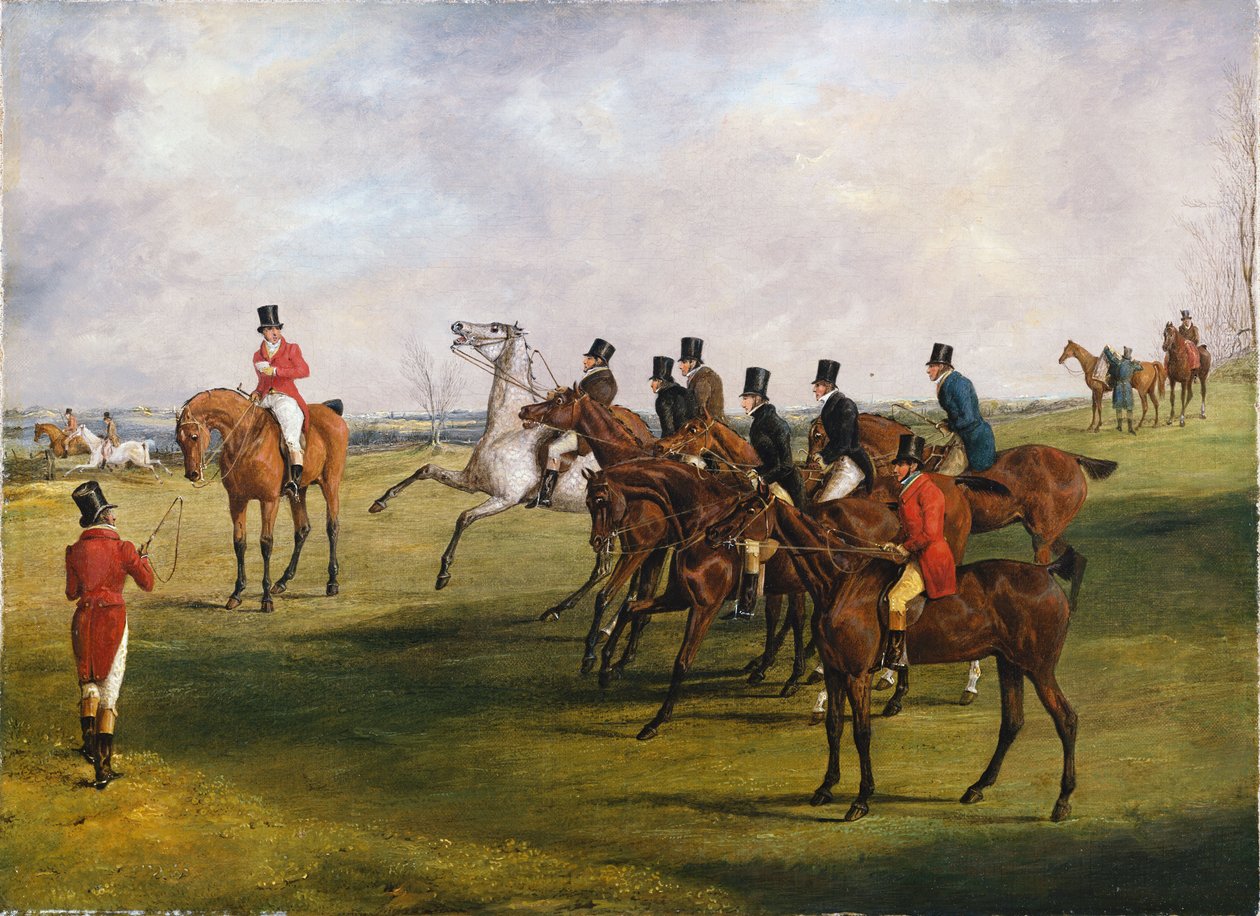 Das große Leicestershire-Steeplechase, 12. März 1829: Der Start von Henry Thomas Alken