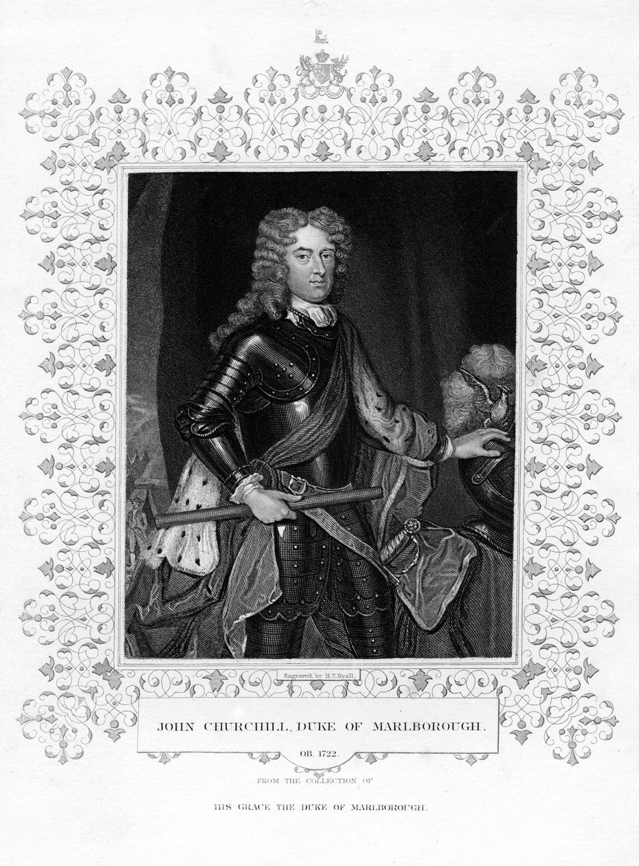 John Churchill, 1. Herzog von Marlborough, englischer Militärbeamter, 19. Jahrhundert von Henry Thomas Ryall