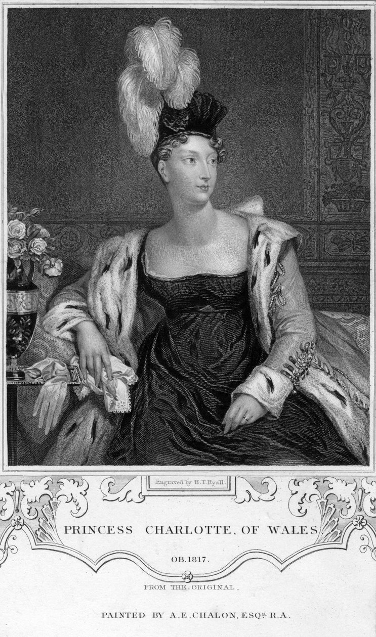 Prinzessin Charlotte Augusta von Wales, 19. Jahrhundert von Henry Thomas Ryall