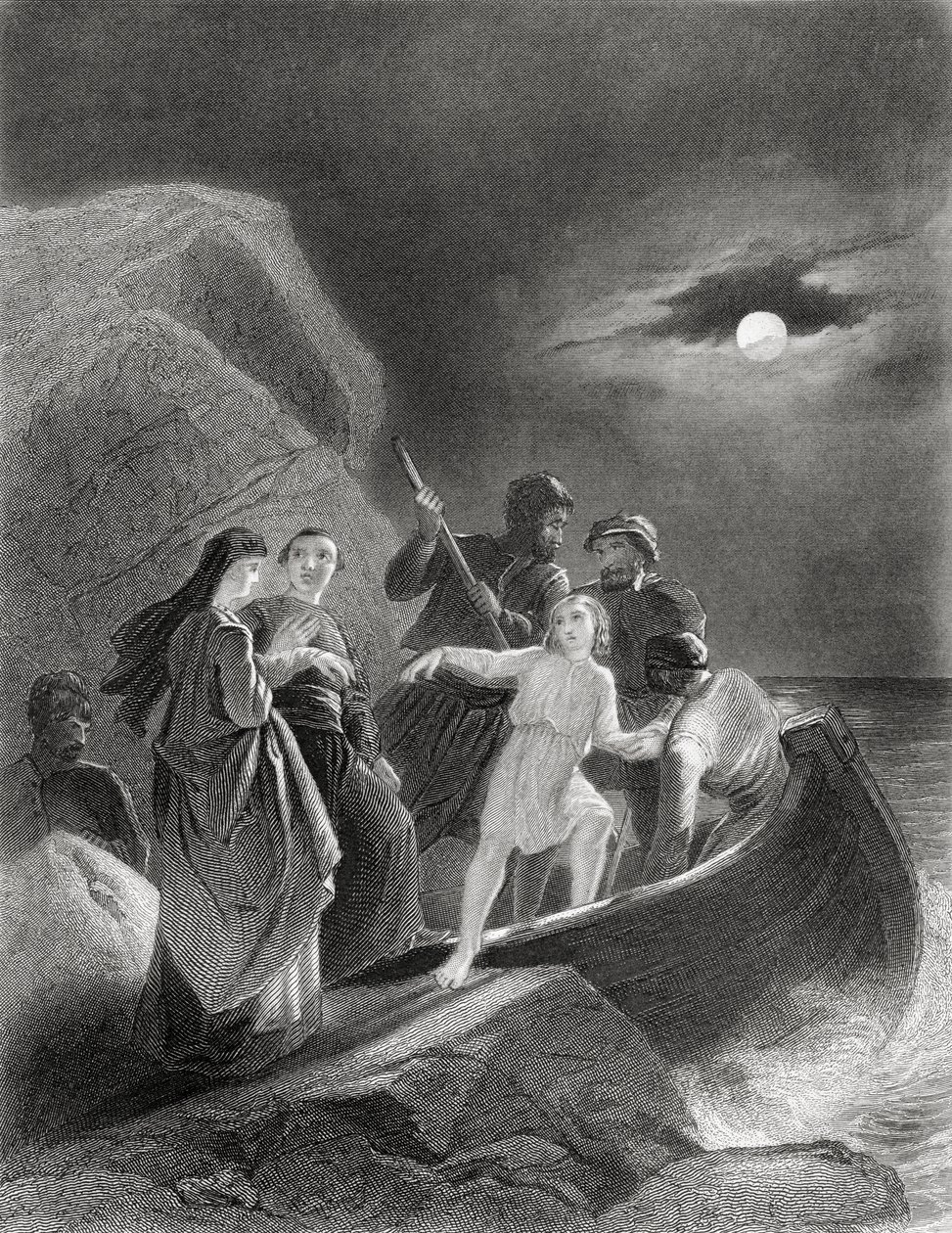 Die Flucht aus Irland von Gerald Fitzgerald im Jahr 1539, aus 