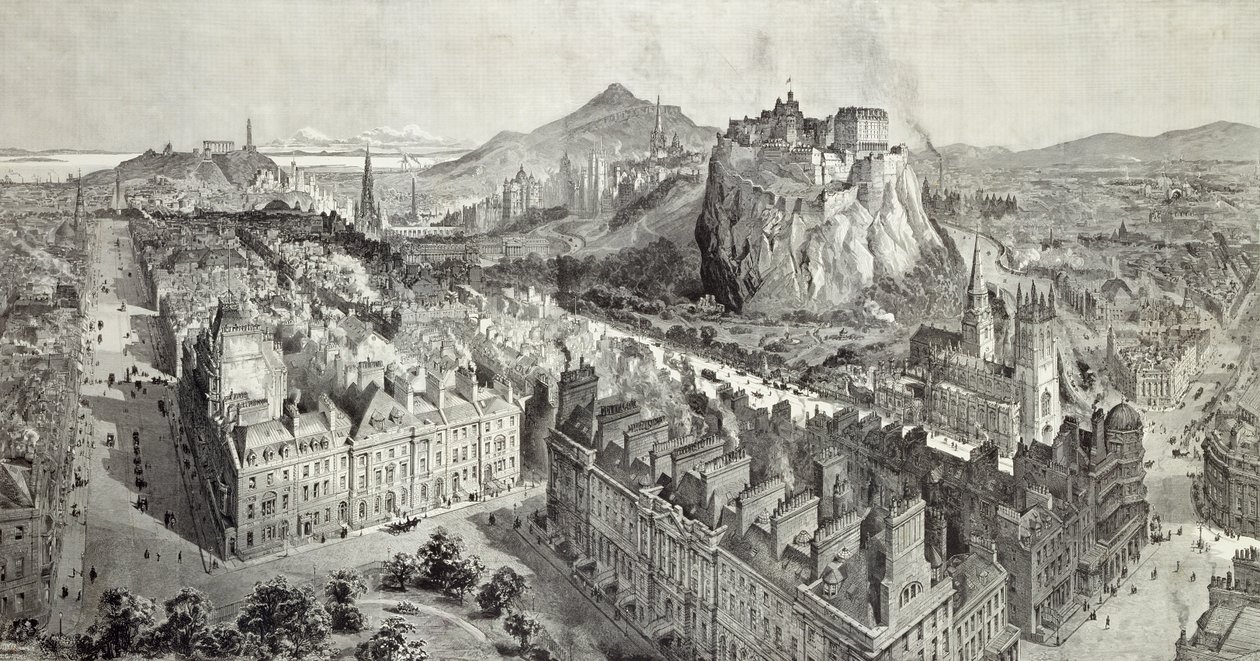 Edinburgh, graviert von H.W. Brewer und T. Griffiths von Henry William Brewer
