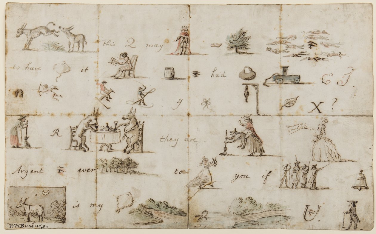 Piktogramm-Brief von Henry William Bunbury