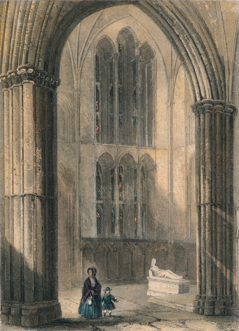 Kathedrale von Worcester: Nordquerhaus des Chors, 1836 von Henry Winkles