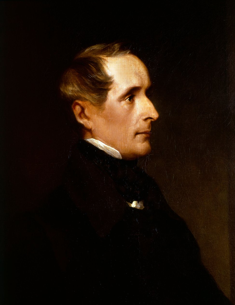 Porträt von Alphonse de Lamartine, Detail 1848 von Henry Wyndham Phillips