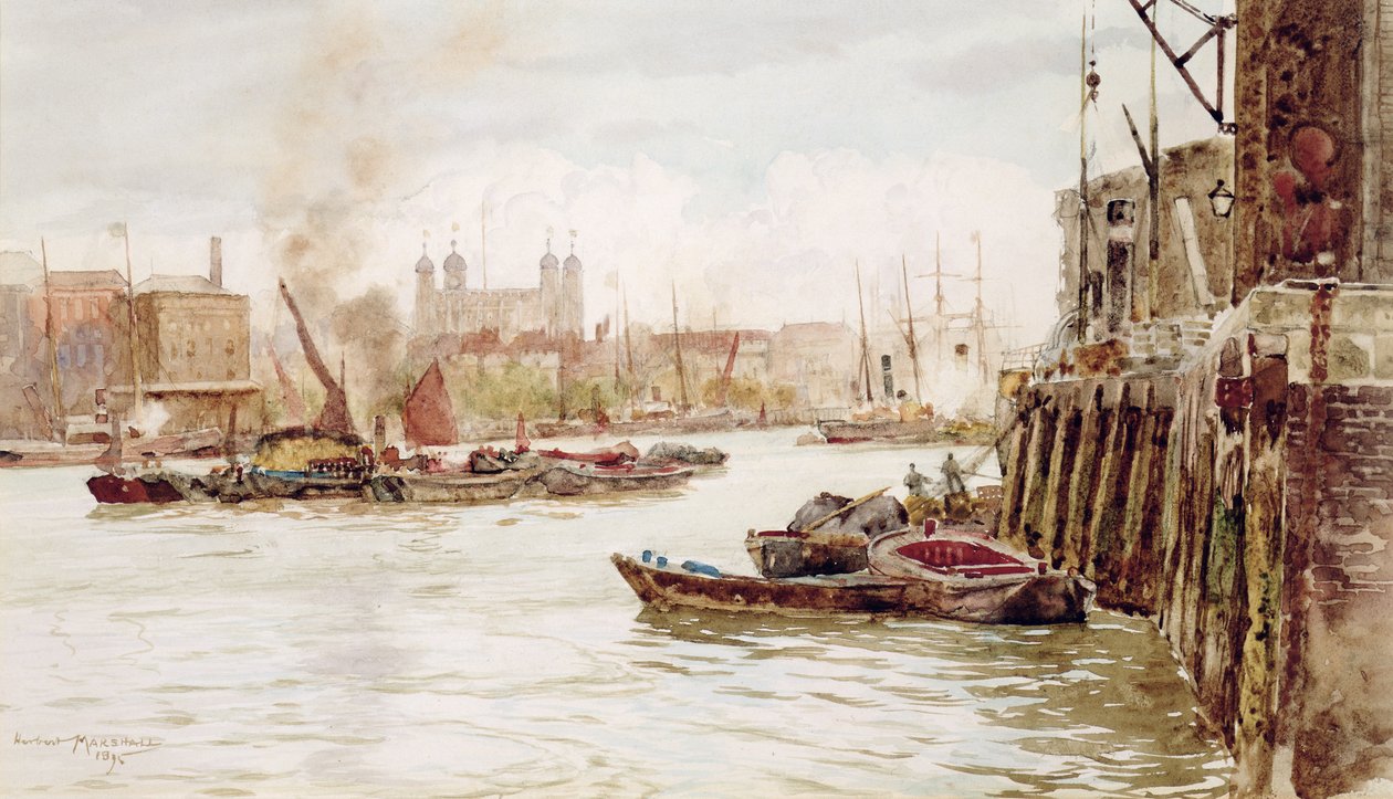 Hafen von London: Upper Pool, 1896 von Herbert Menzies Marshall