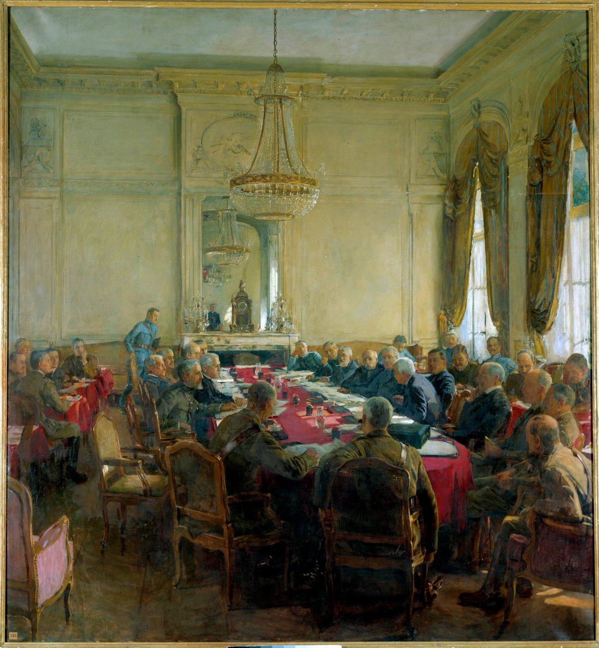 Erster Weltkrieg (1914-1918): Ein Treffen des Obersten Rates im Trianon-Palast in Versailles im Juli 1918 von Herbert Arnould Olivier