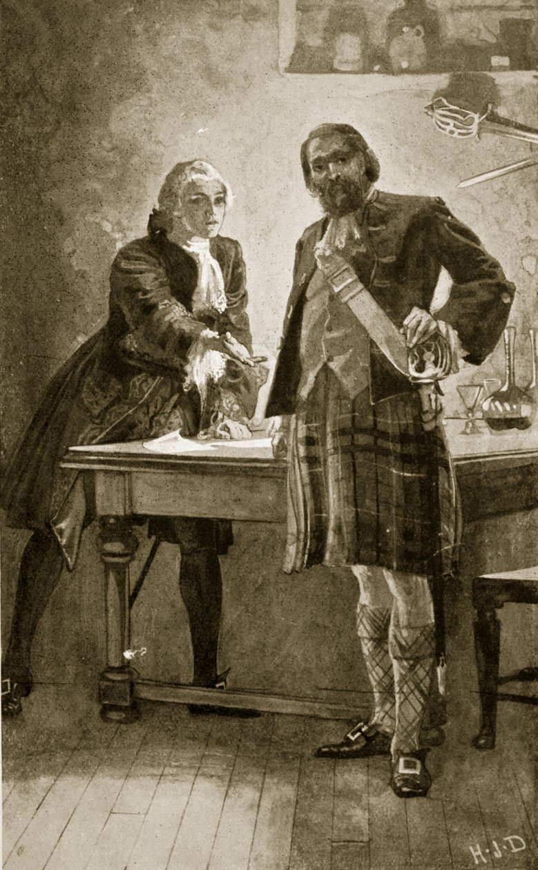 Prinz Charles appelliert an Cameron von Lochiel, Illustration aus 