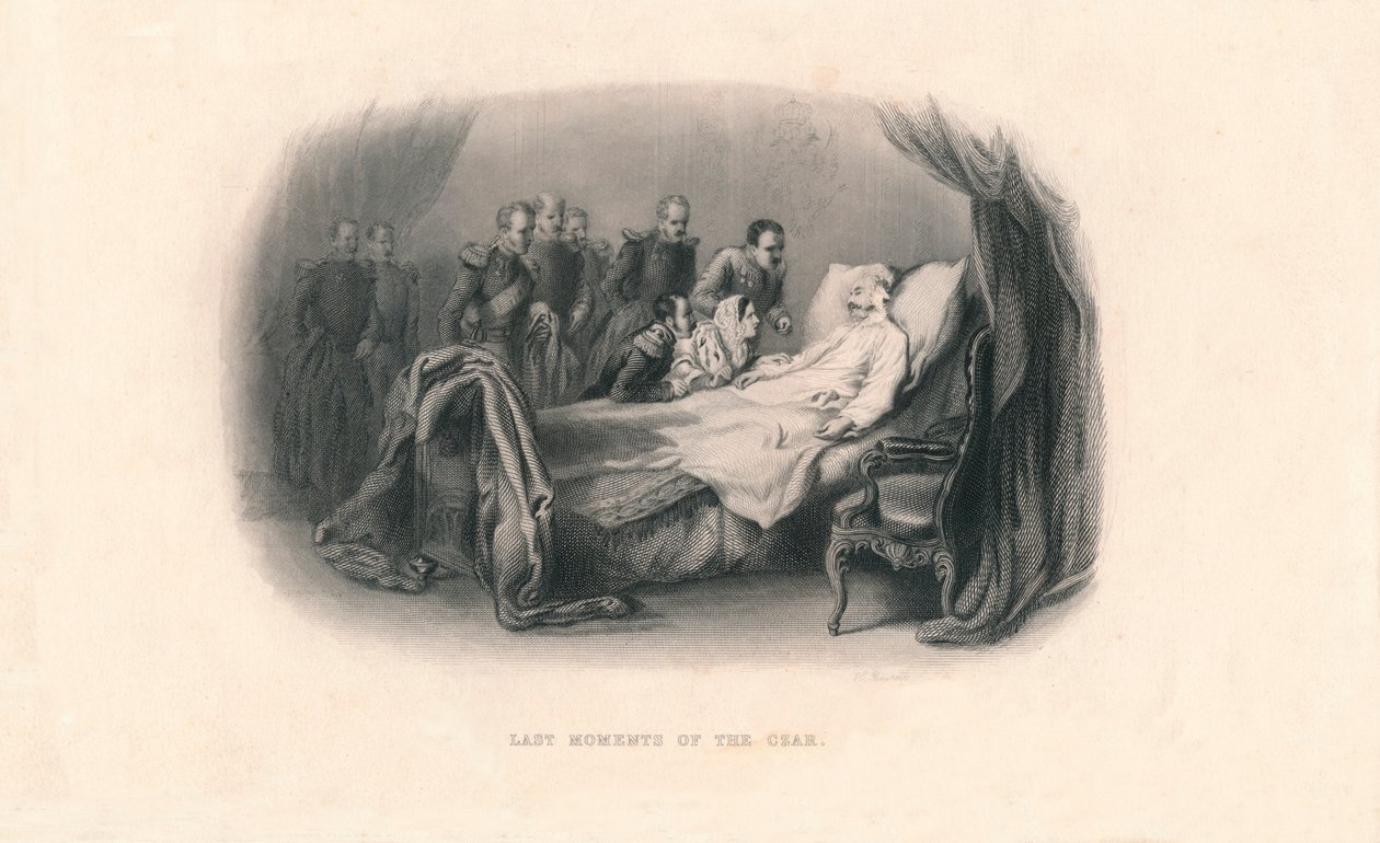 Letzte Momente des Zaren, ca. 1857 von Herbert Bourne