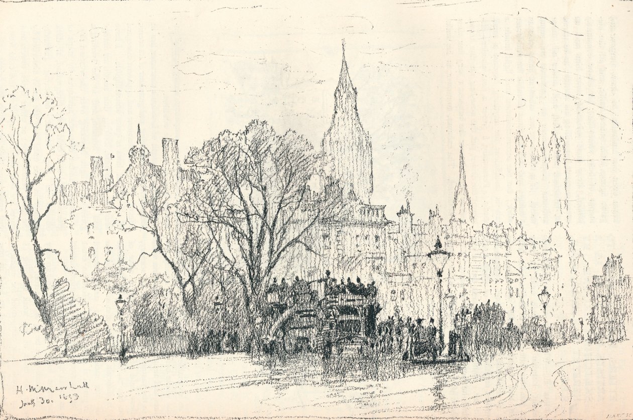 Whitehall, um 1893 von Herbert Menzies Marshall