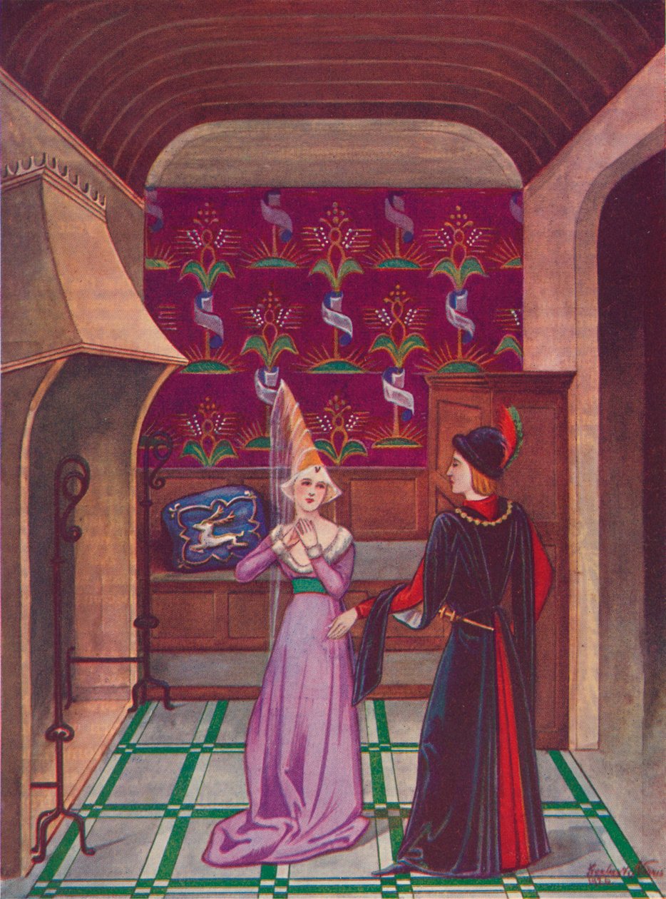 Ein Innenraum. Spätes fünfzehntes Jahrhundert, 1926 von Herbert Norris