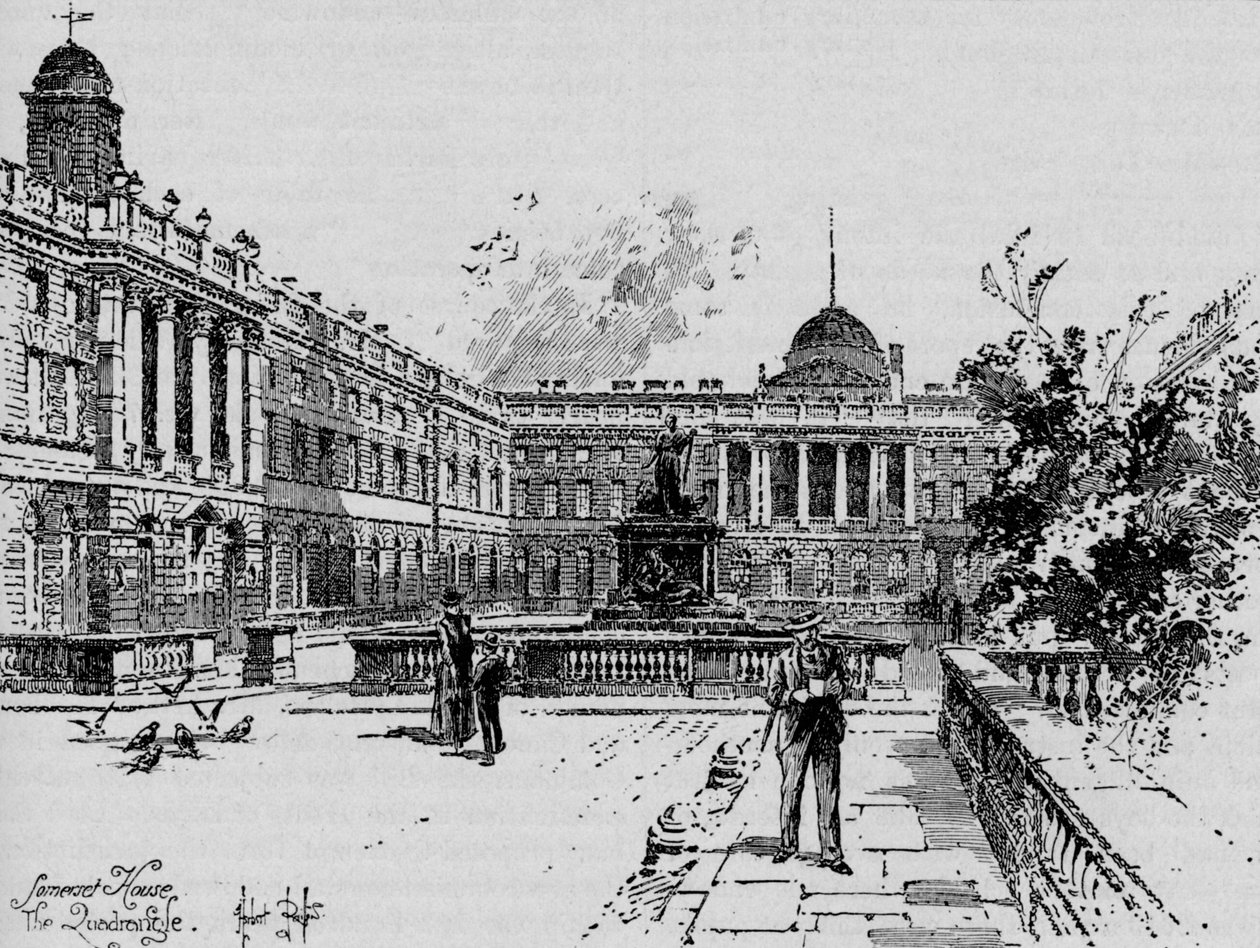 Der Innenhof, Somerset House, ca. 1890 von Herbert Railton