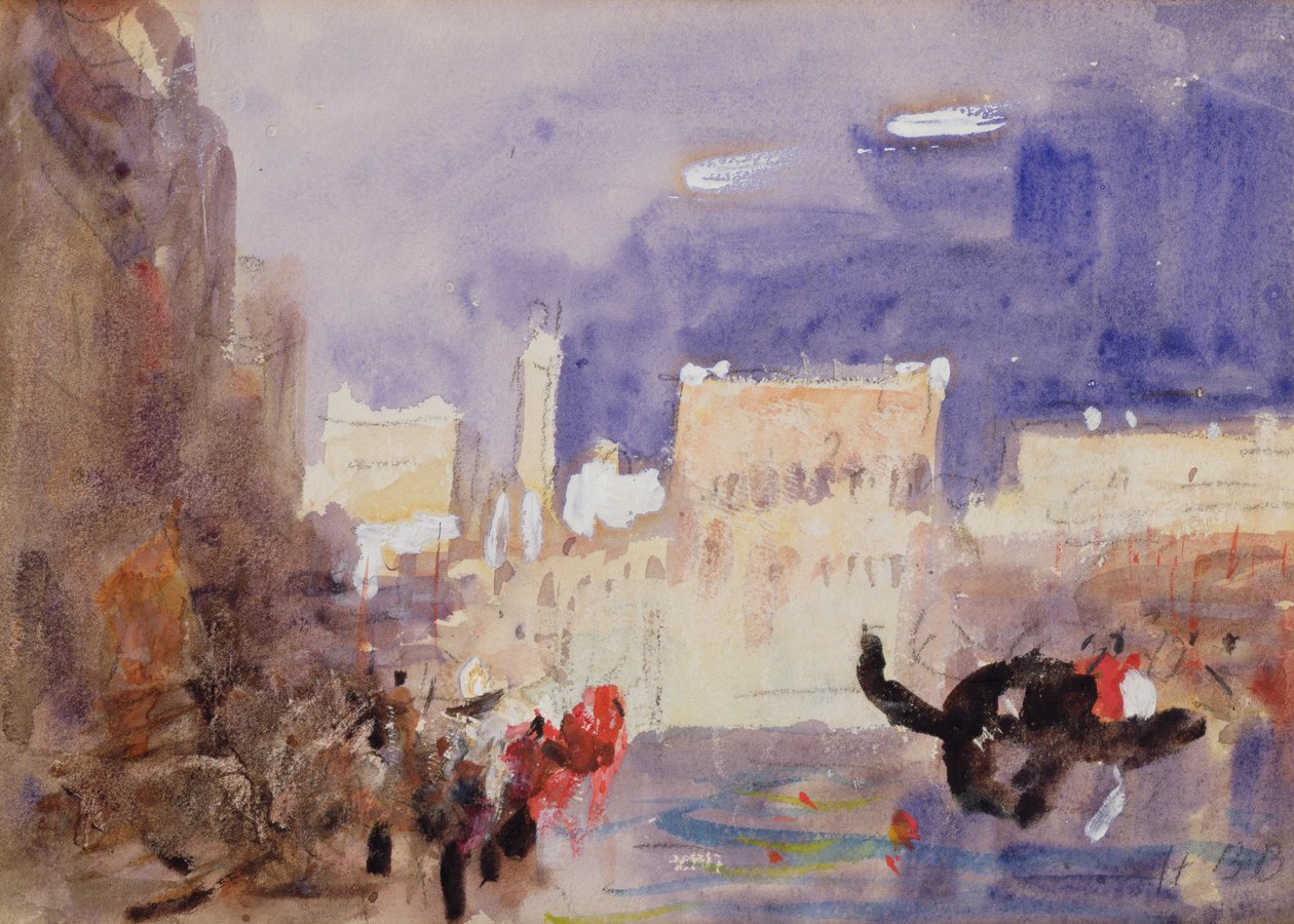 Der Dogenpalast und die Piazetta vom Bacino di San Marco aus gesehen von Hercules Brabazon Brabazon