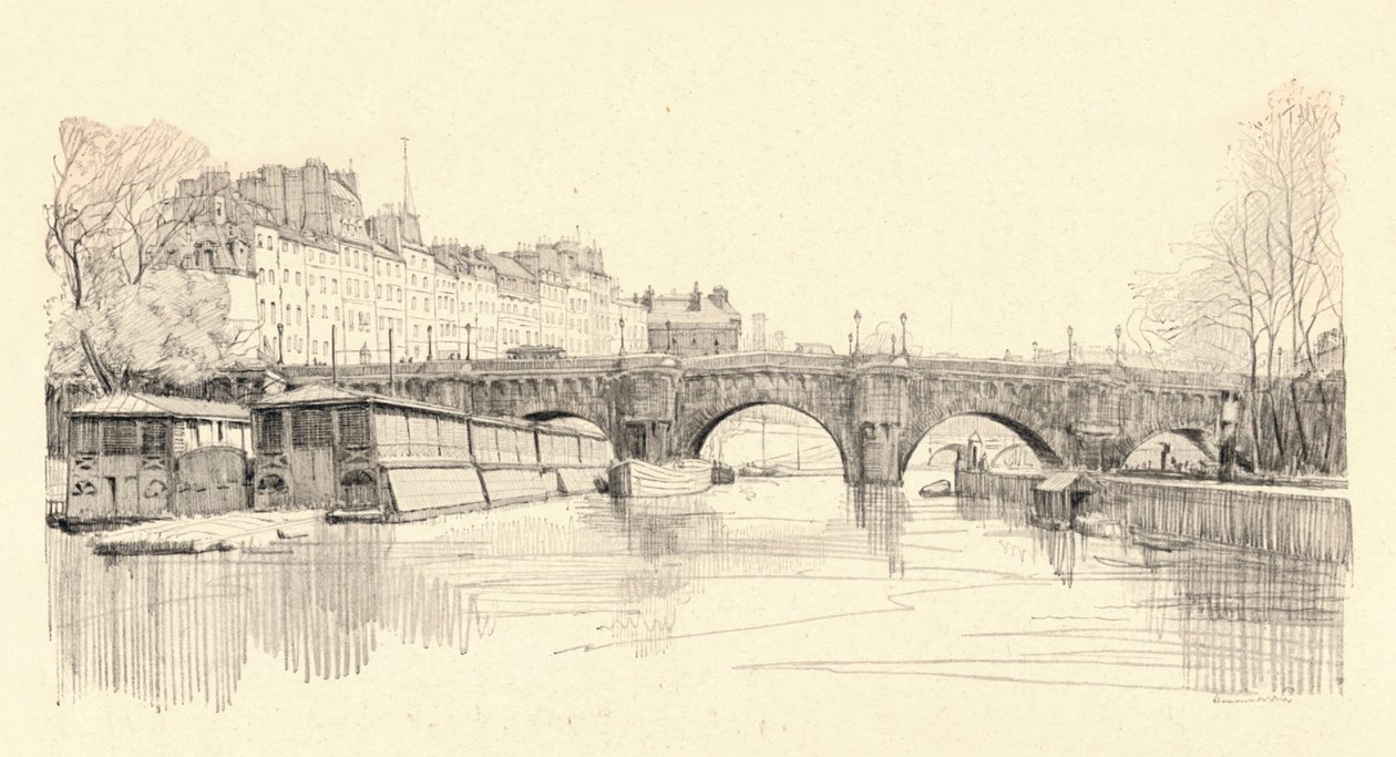 Pont Neuf vom Schleusen aus gesehen, 1915 von Herman Armour Webster