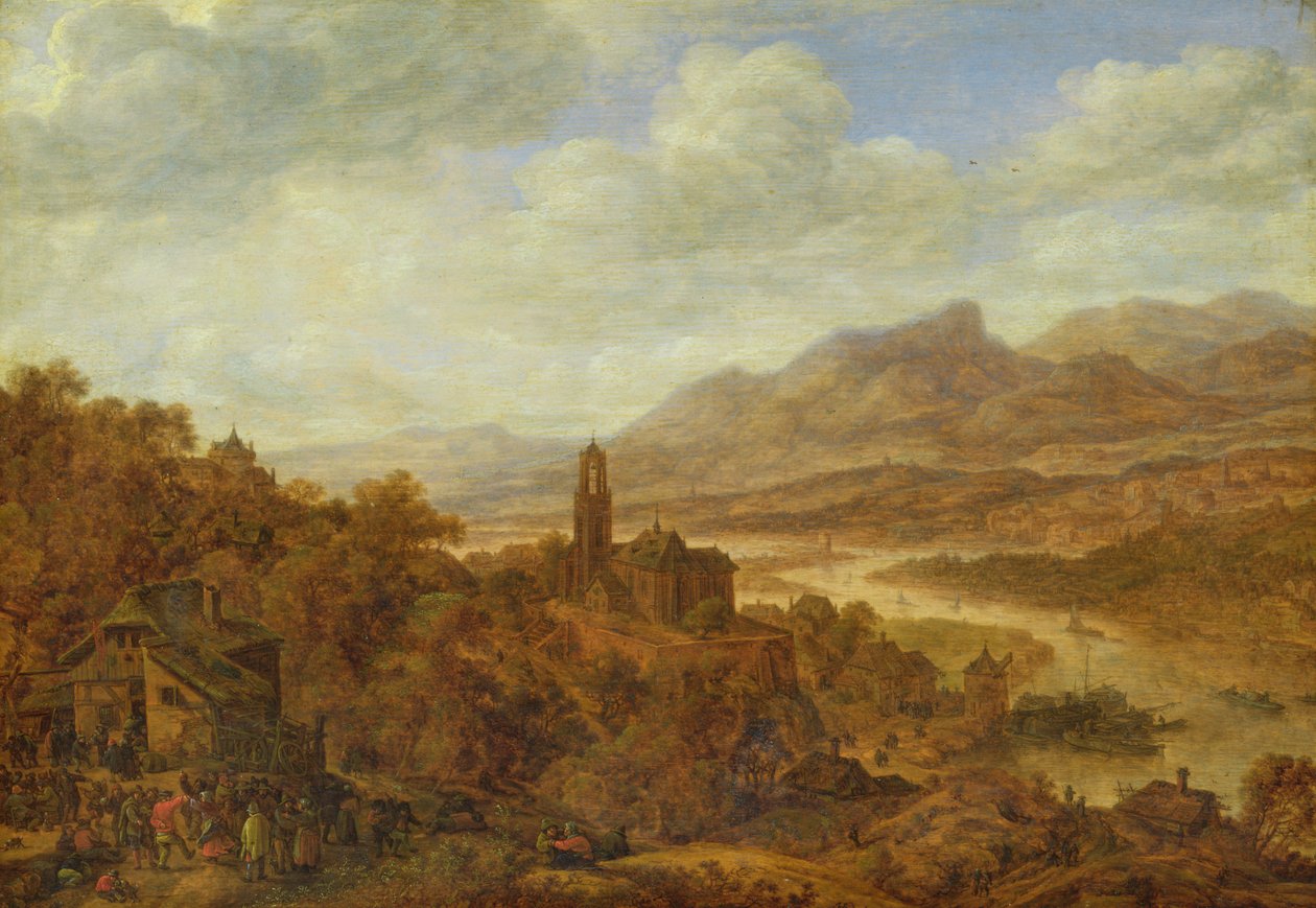 Landschaft mit dem Rhein, 1652 von Herman the Younger Saftleven