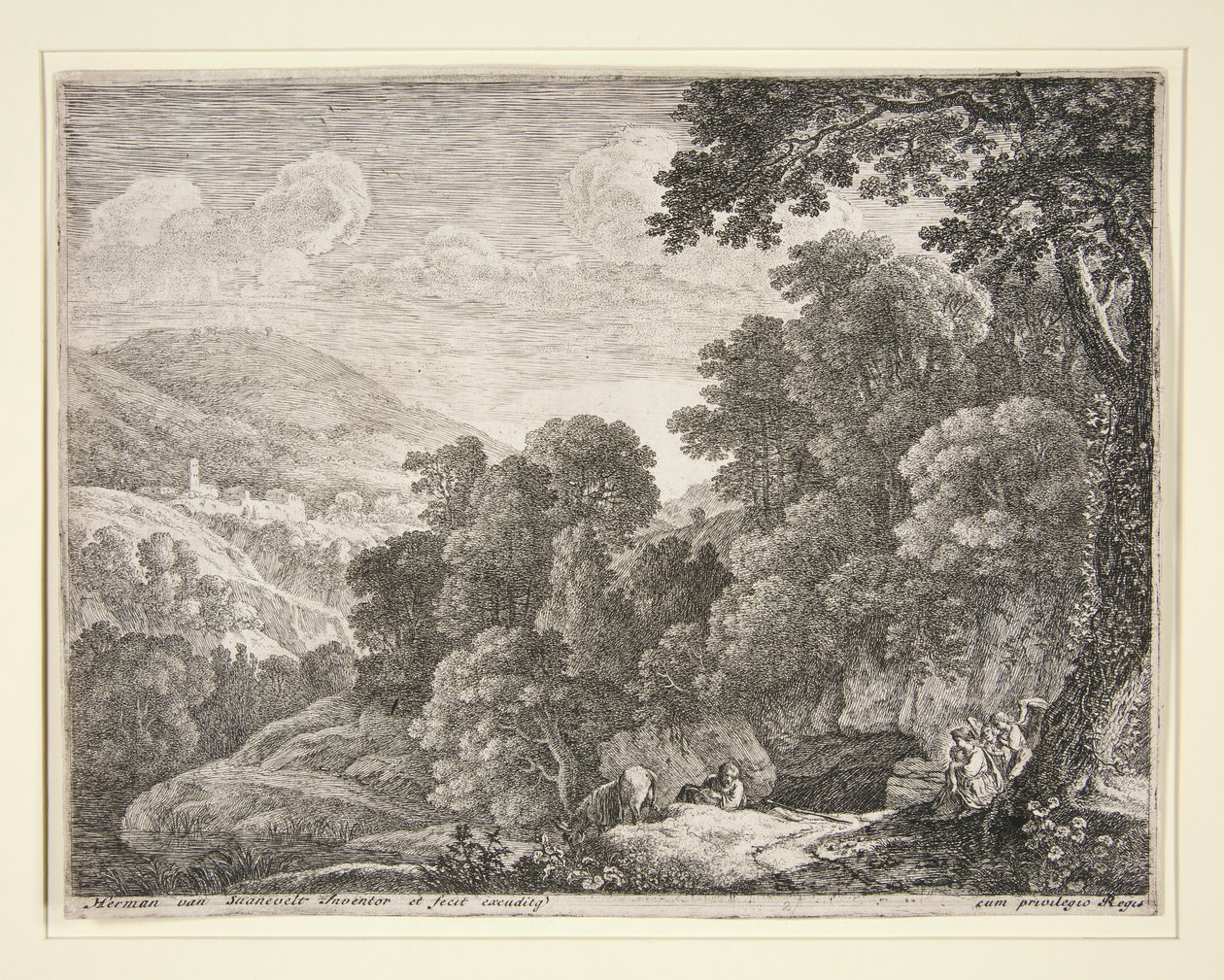 Die Höhle, aus dem Set Die Flucht nach Ägypten von Herman van Swanevelt