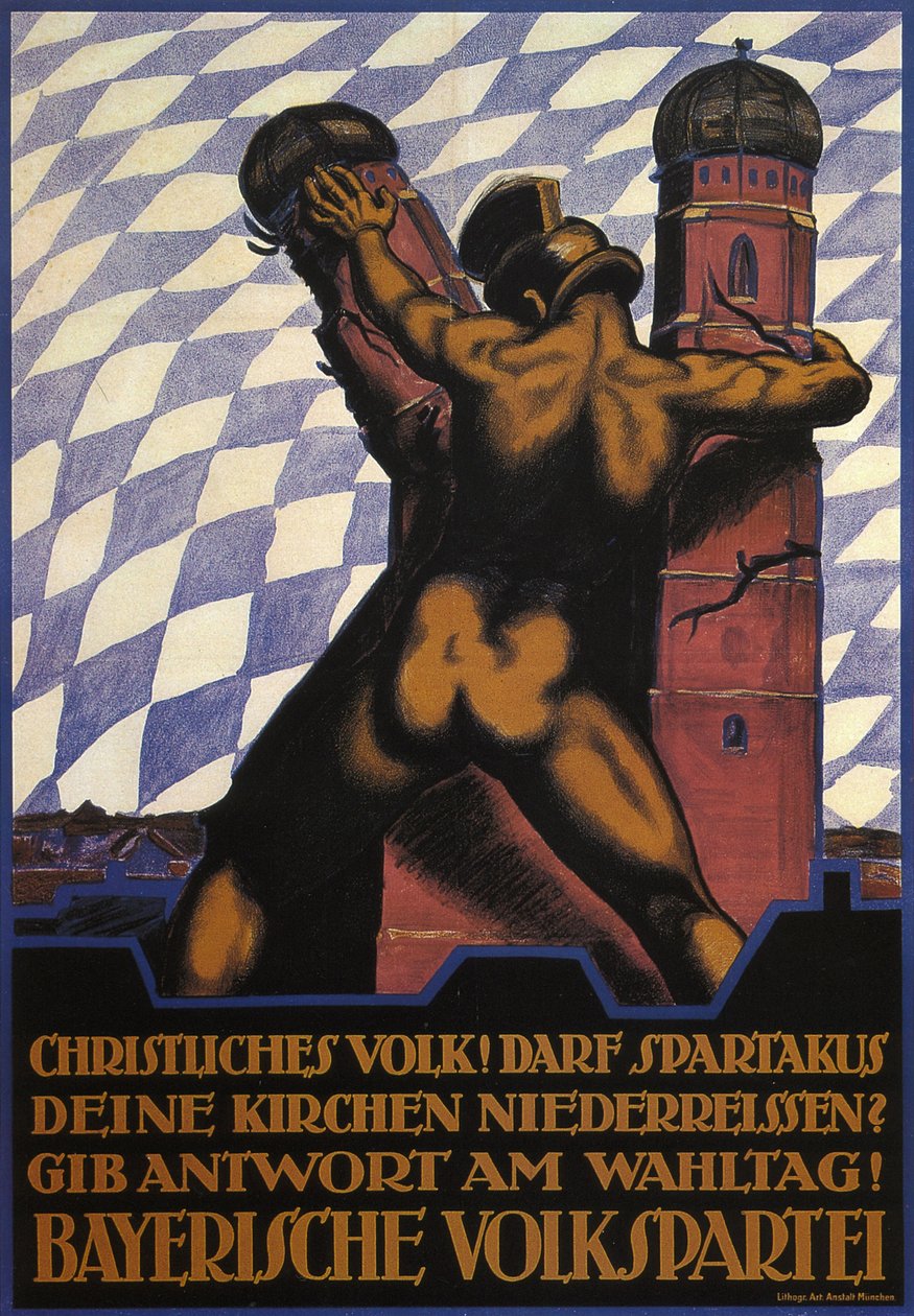 Christen! Soll Spartacus eure Kirchen niederreißen, 1919 von Hermann Keimel