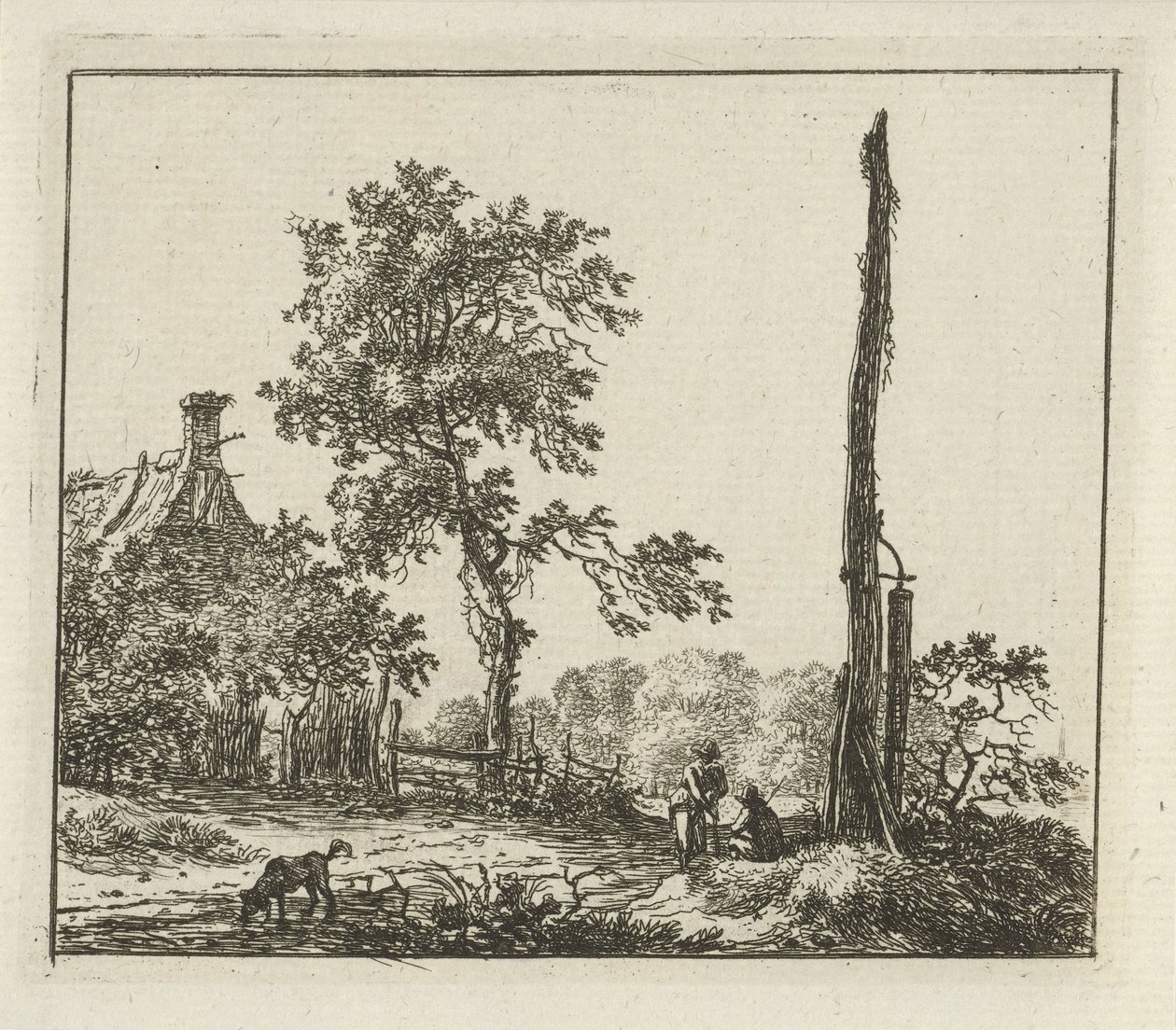 Landschaft mit der hohen Stange von Hermanus Fock