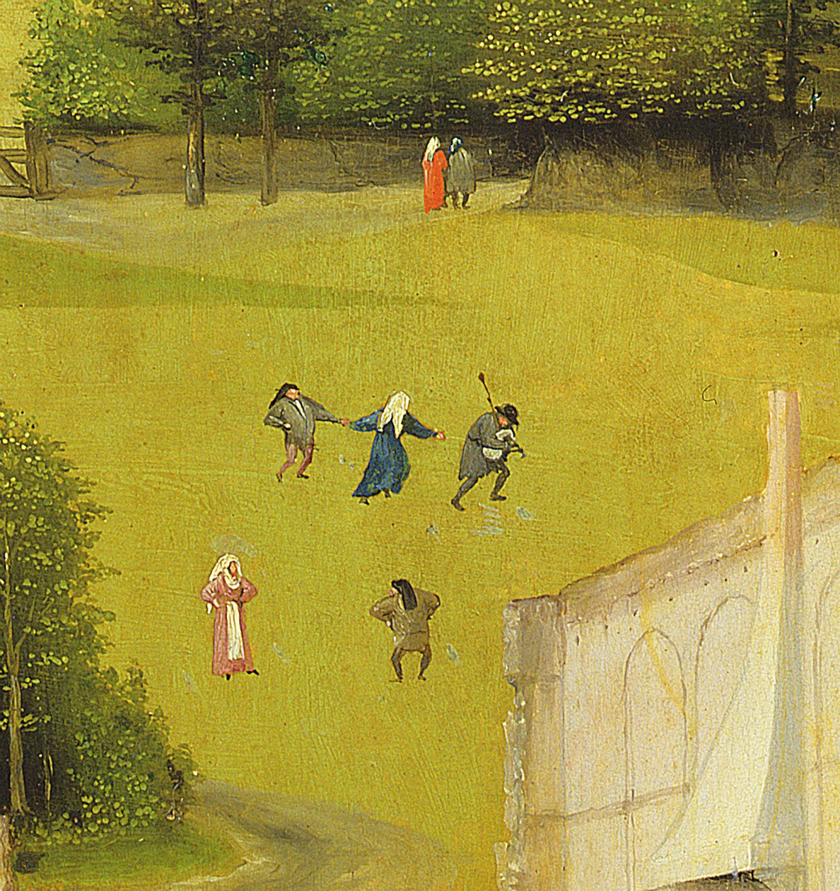 Die Anbetung der Könige, (Detail) der Hintergrundfiguren, 1510 von Hieronymus Bosch