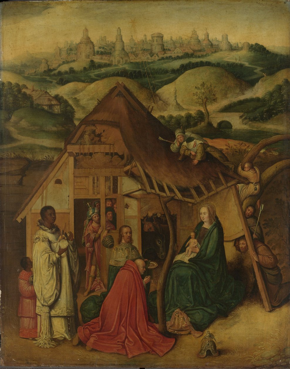 Anbetung der Könige, frühes 17. Jahrhundert von Hieronymus (after) Bosch