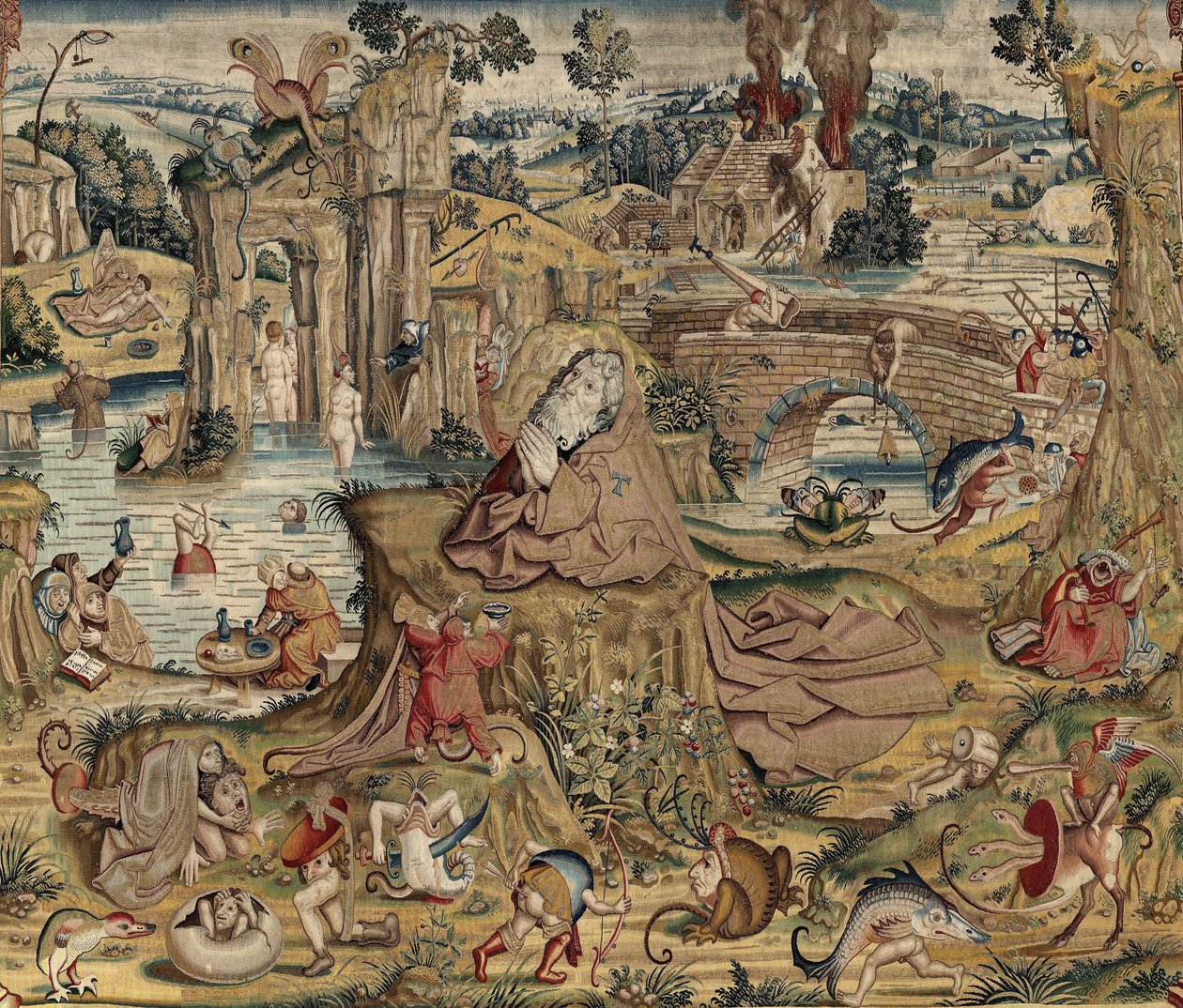 Wandteppich inspiriert von der Arbeit von Hieronymus Bosch, um 1560 von Hieronymus (after) Bosch