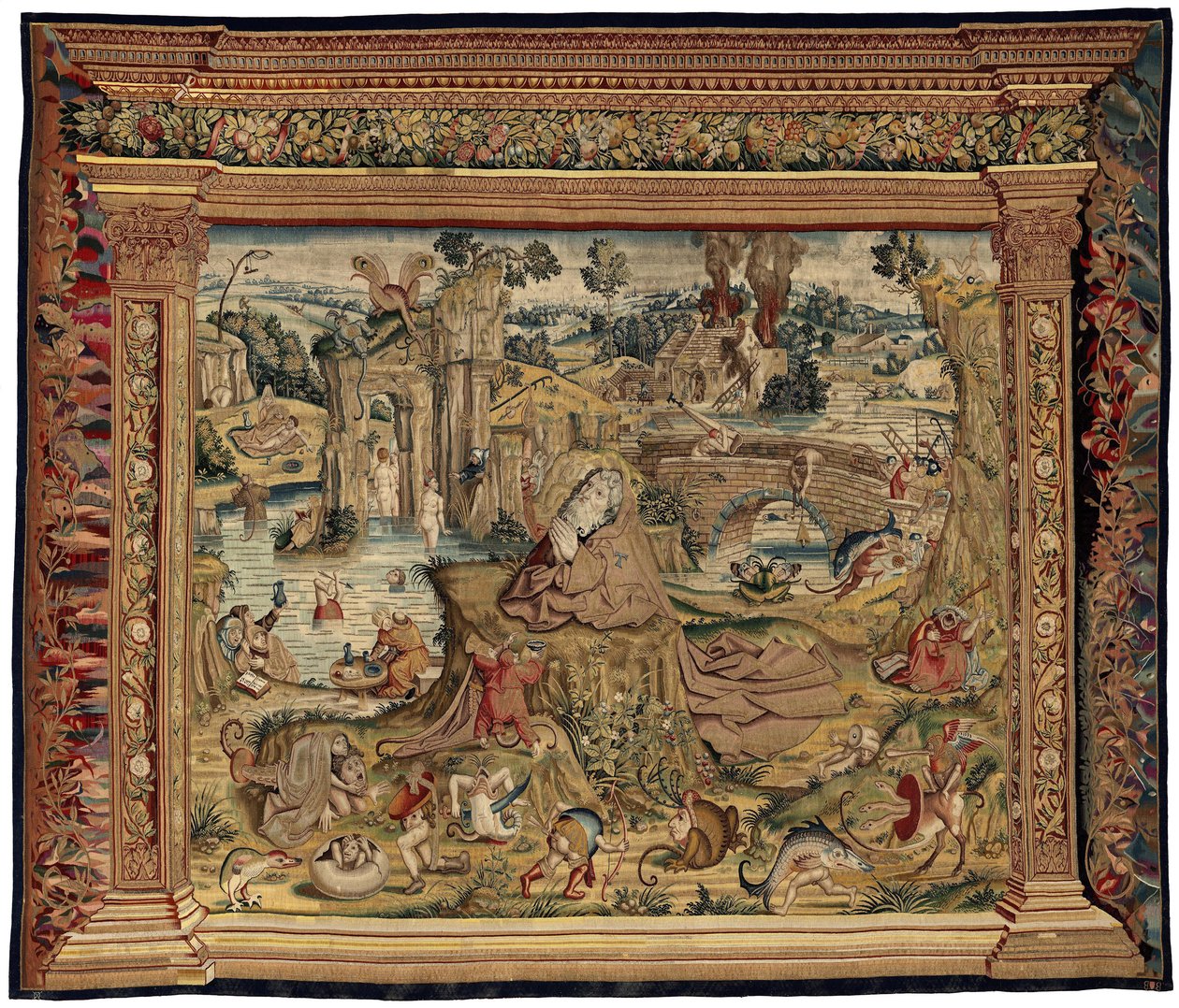 Wandteppich inspiriert von der Arbeit von Hieronymus Bosch, ca. 1560 von Hieronymus (after) Bosch