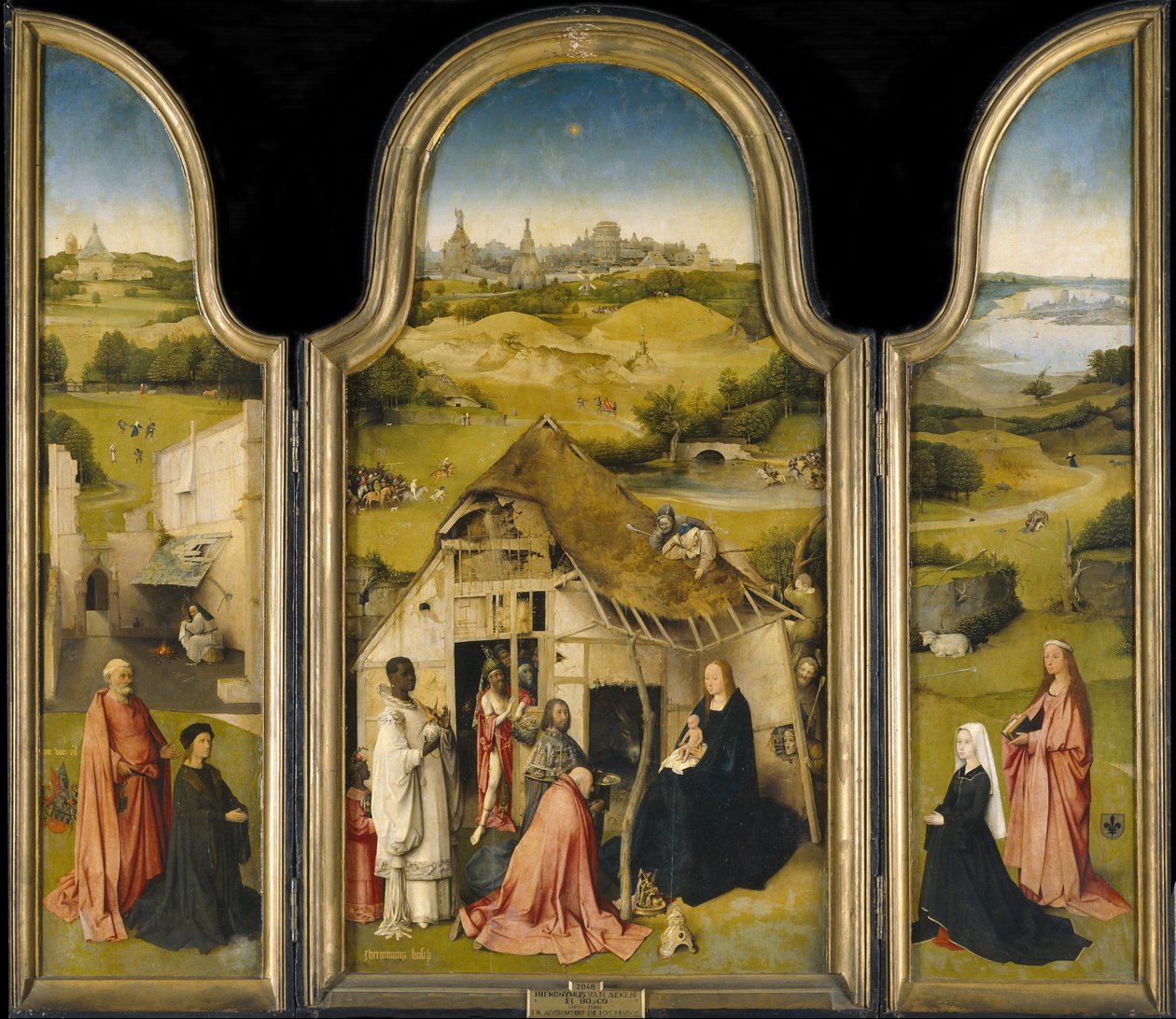 Die Anbetung der Könige, ca. 1495 von Hieronymus Bosch