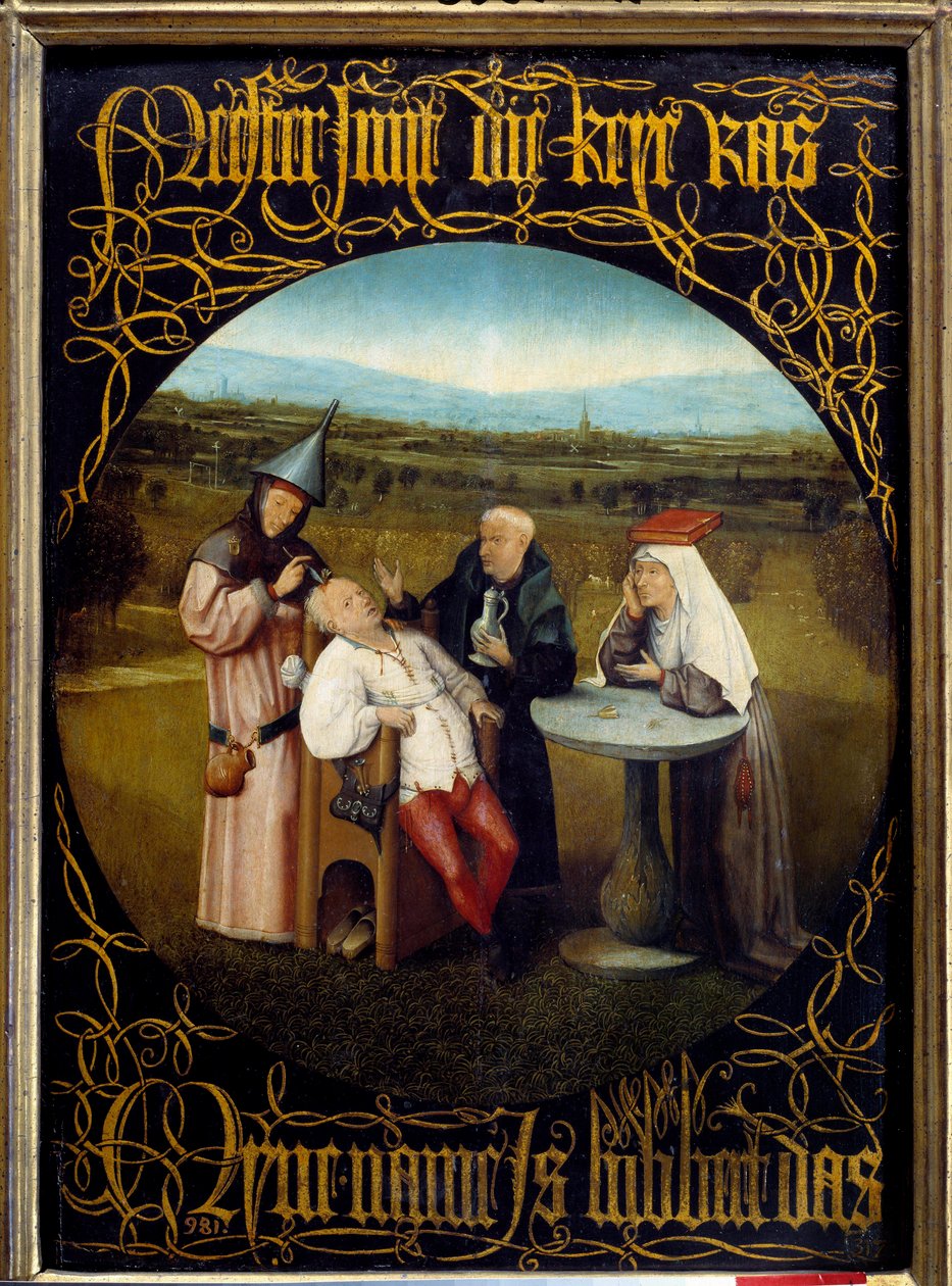 Die Extraktion des Steins der Torheit von Hieronymus Bosch