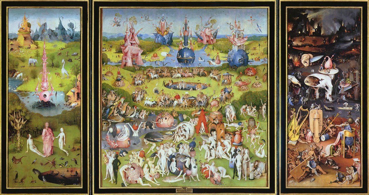 Der Garten der Lüste, 1500er Jahre von Hieronymus Bosch
