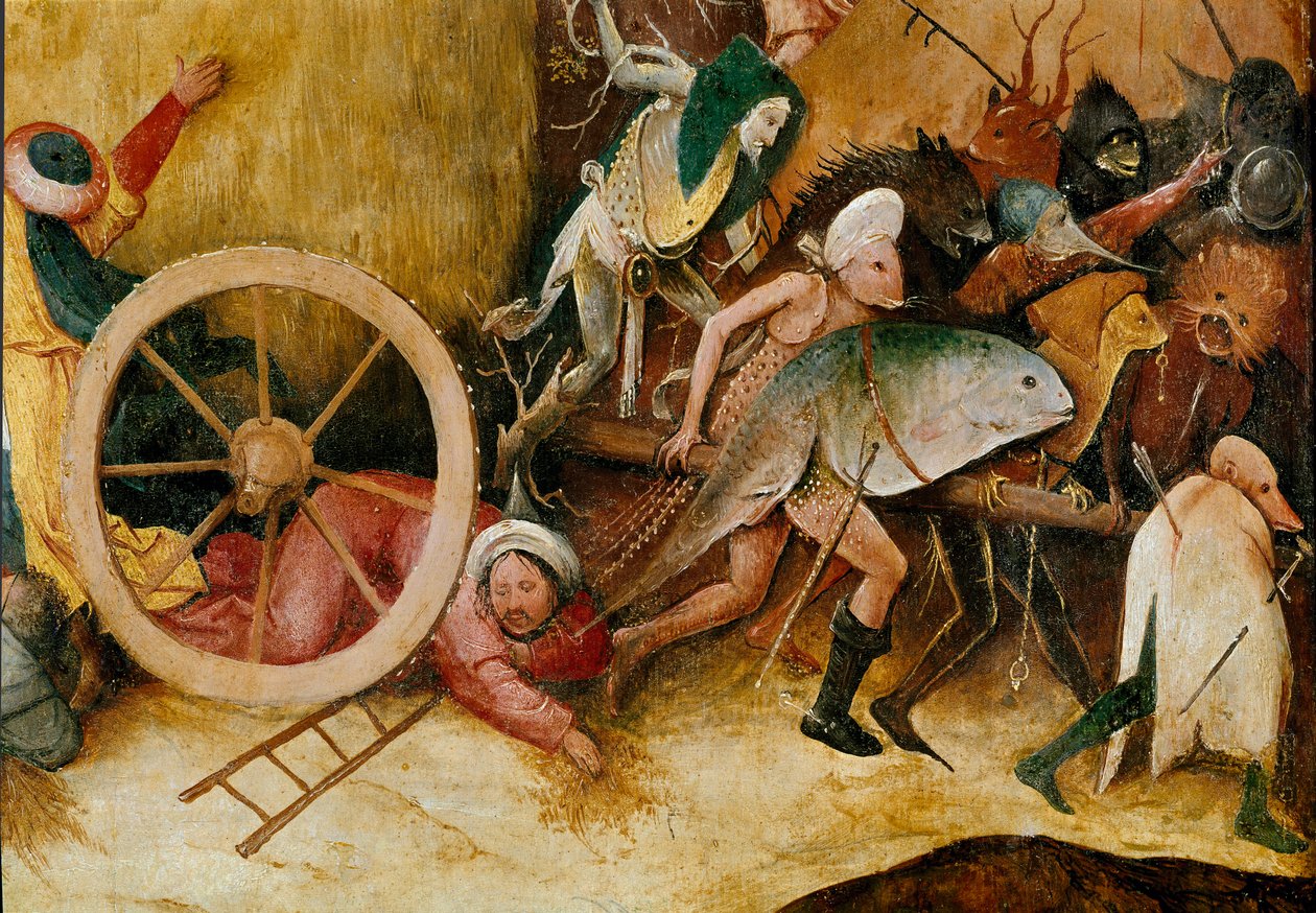 Der Heuwagen oder Heu-Triptychon: Zentrales Panel Detail von Hieronymus Bosch