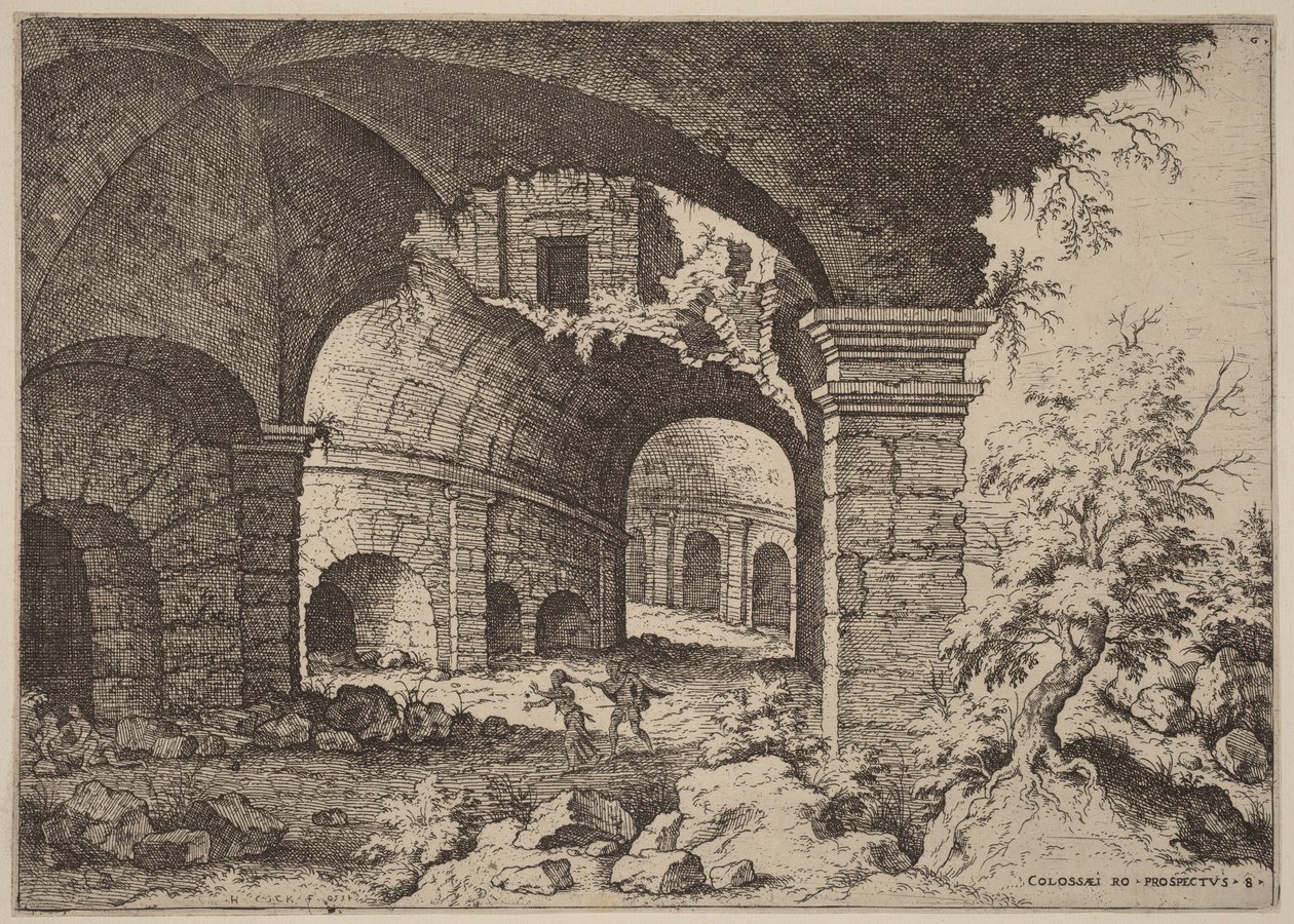 Achte Ansicht des Kolosseums von Hieronymus Cock