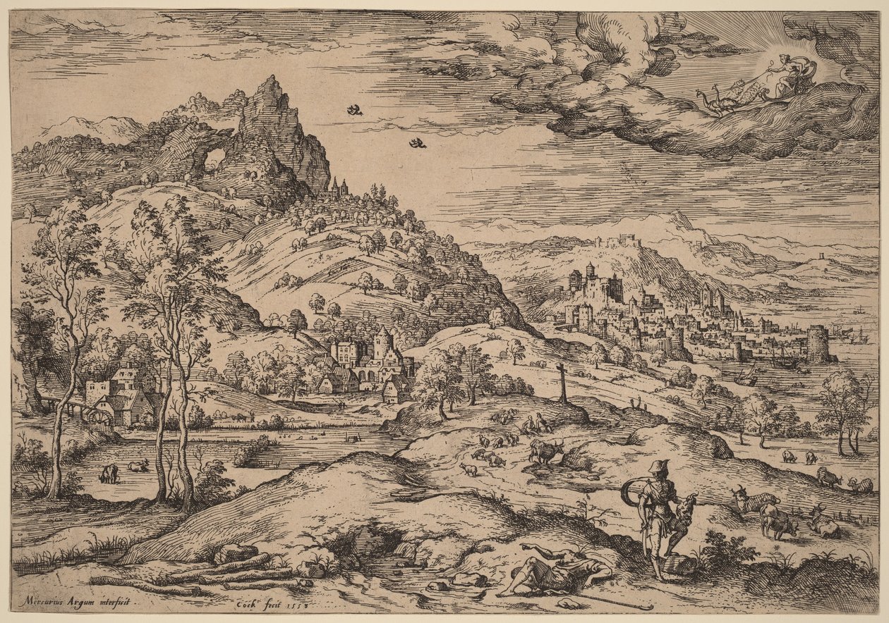 Merkur mit dem Kopf des Argus in der Hand von Hieronymus Cock