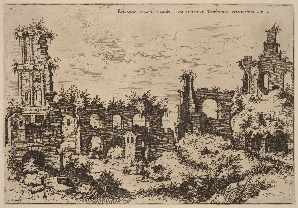 Ruinen auf dem Palatin mit dem Septizonium von Hieronymus Cock