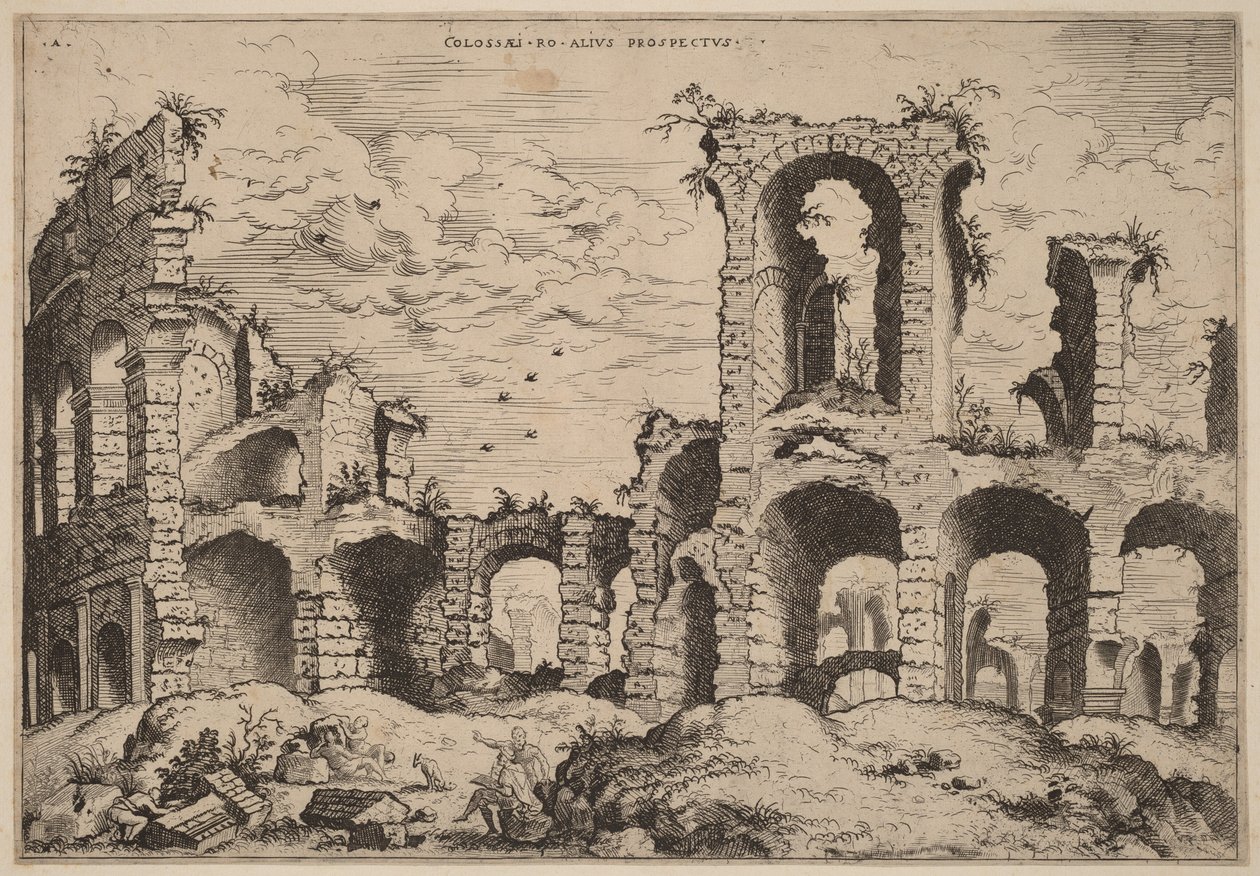 Zweite Ansicht des Kolosseums von Hieronymus Cock