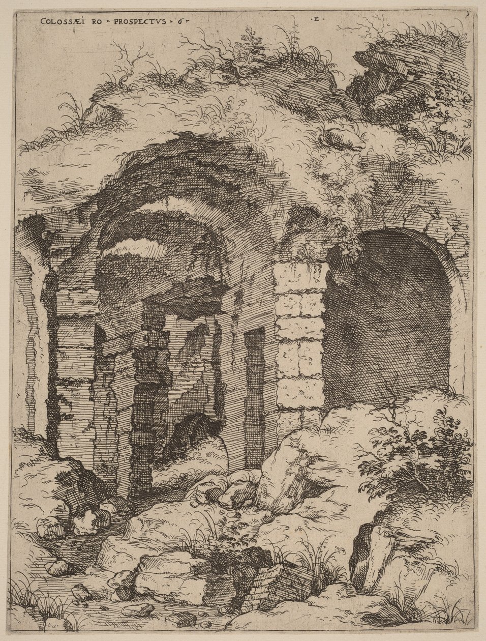 Sechste Ansicht des Kolosseums von Hieronymus Cock