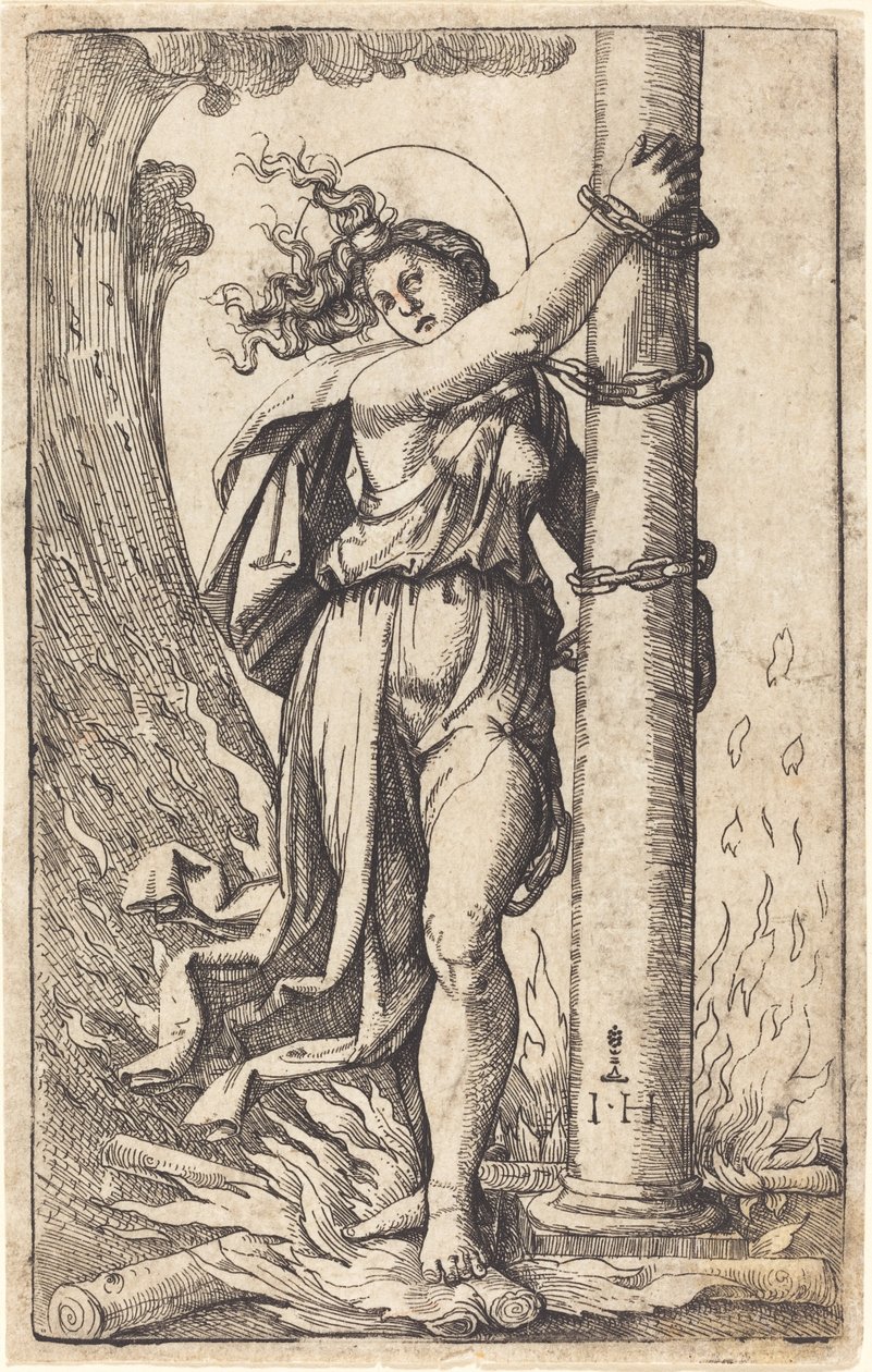 Fortitudo von Hieronymus Hopfer after Marcantonio Raimondi