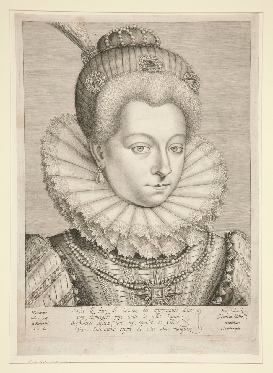 Porträt von Catherine Henriette de Balzac D von Hieronymus Wierix