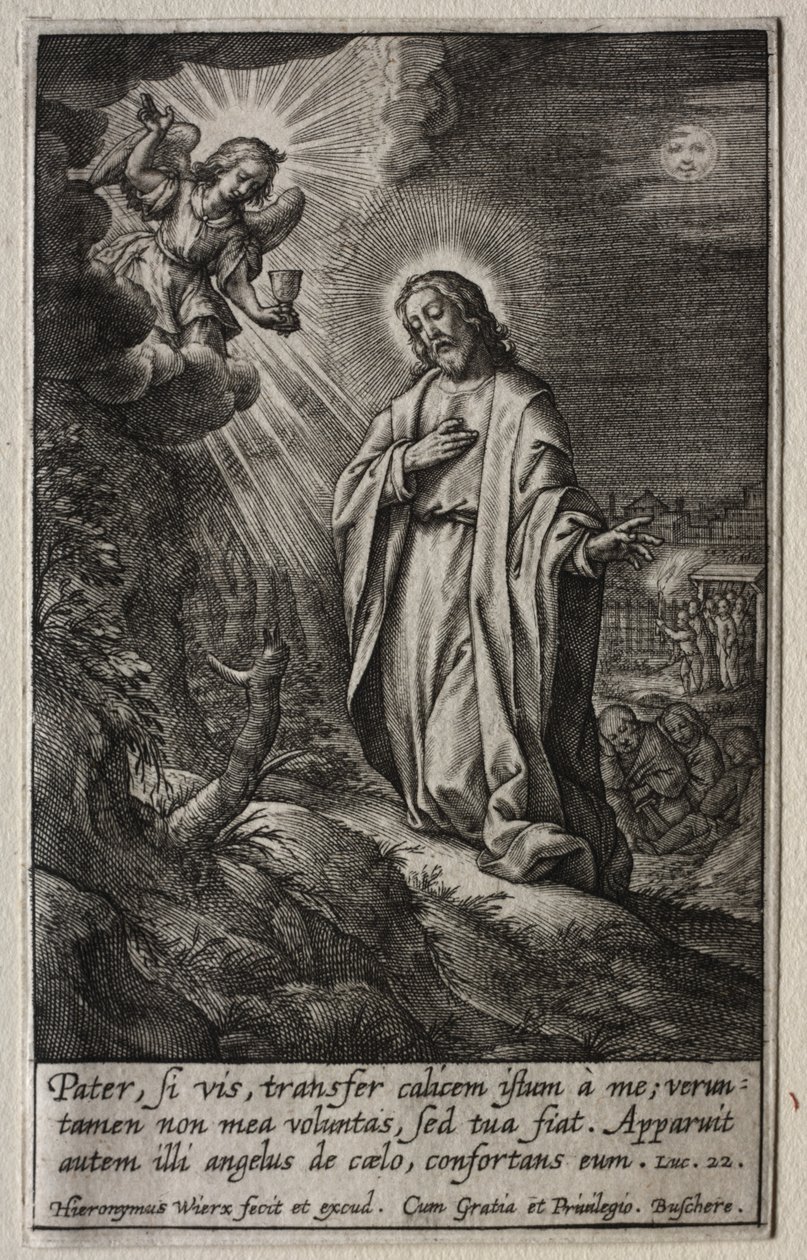 Die Passion: Christus am Ölberg von Hieronymus or Jerome Wierix