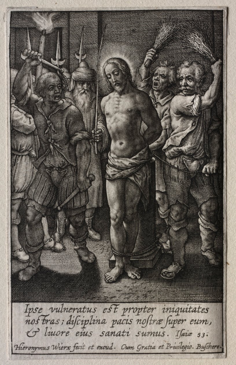Die Passion: Die Geißelung von Hieronymus or Jerome Wierix
