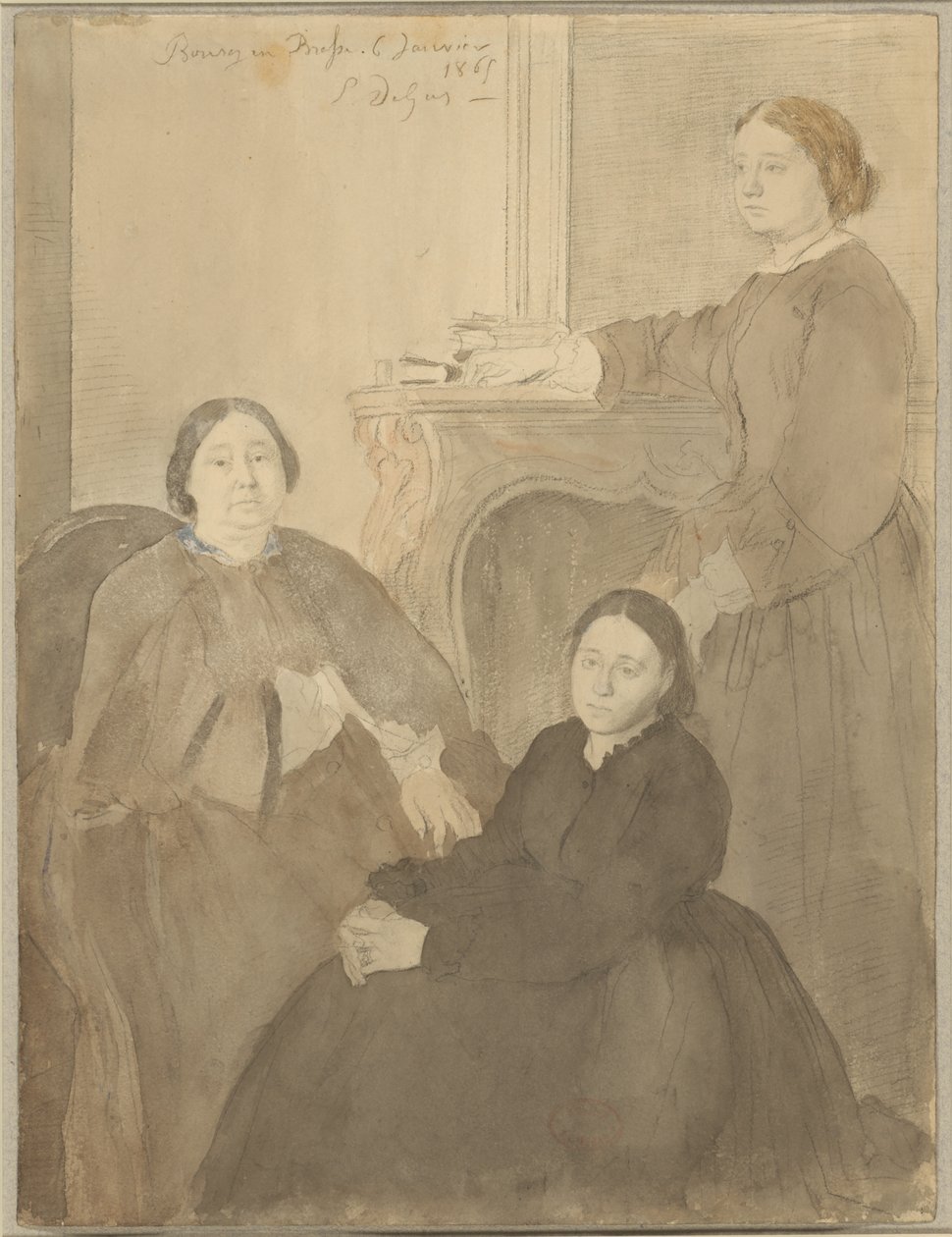 Frau Michel Musson und ihre Töchter, Estelle und Désirée von Hilaire Germain Edgar Degas