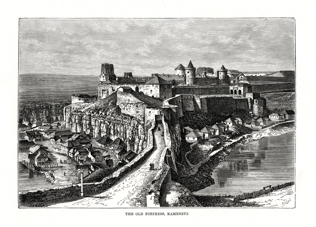 Die alte Festung, Kamenetz, Ukraine, 1879 von Hildibrand