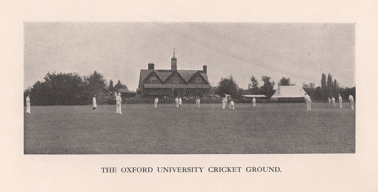 The Parks, Cricketplatz der Universität Oxford, 1912 von Hills and Saunders