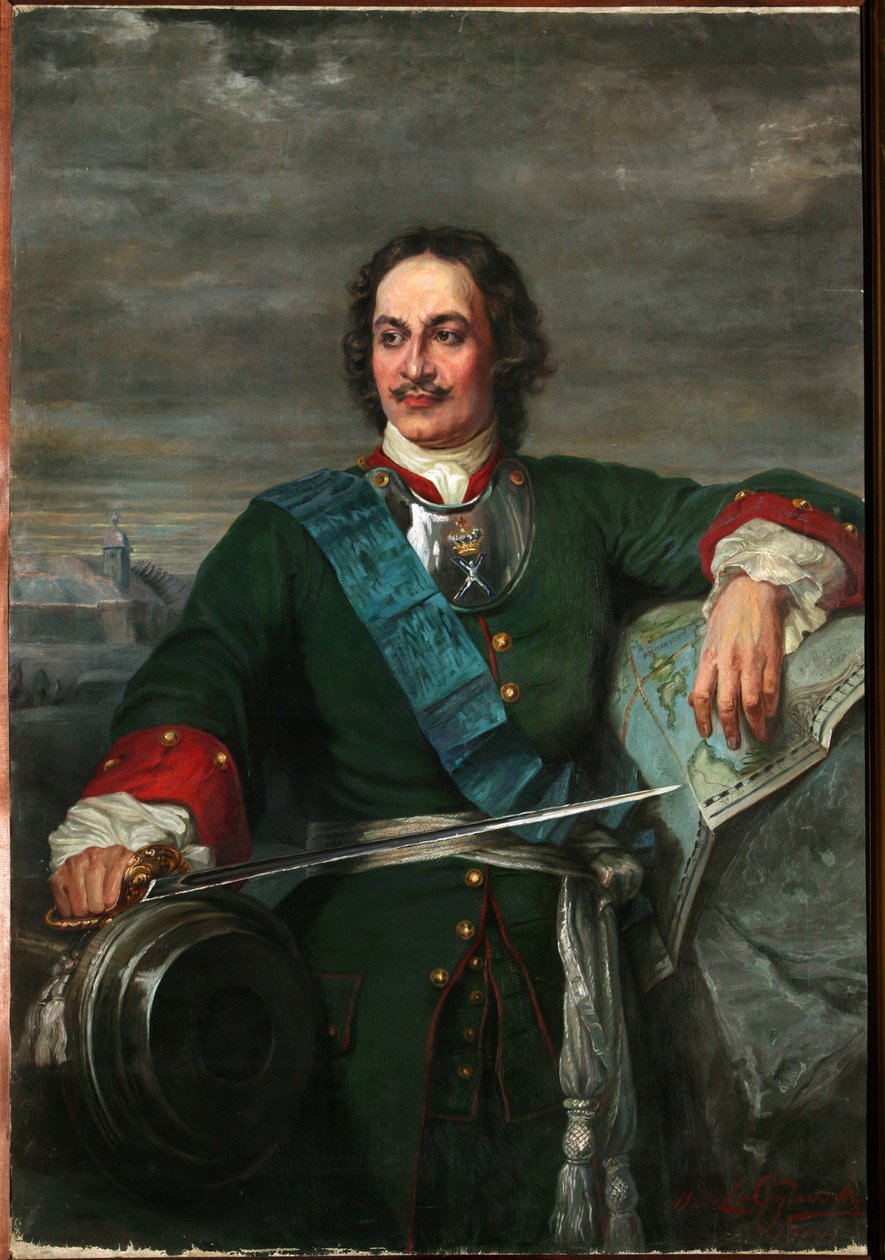 Porträt von Peter dem Großen (1672-1725), Zar von Russland von Hippolyte Delaroche