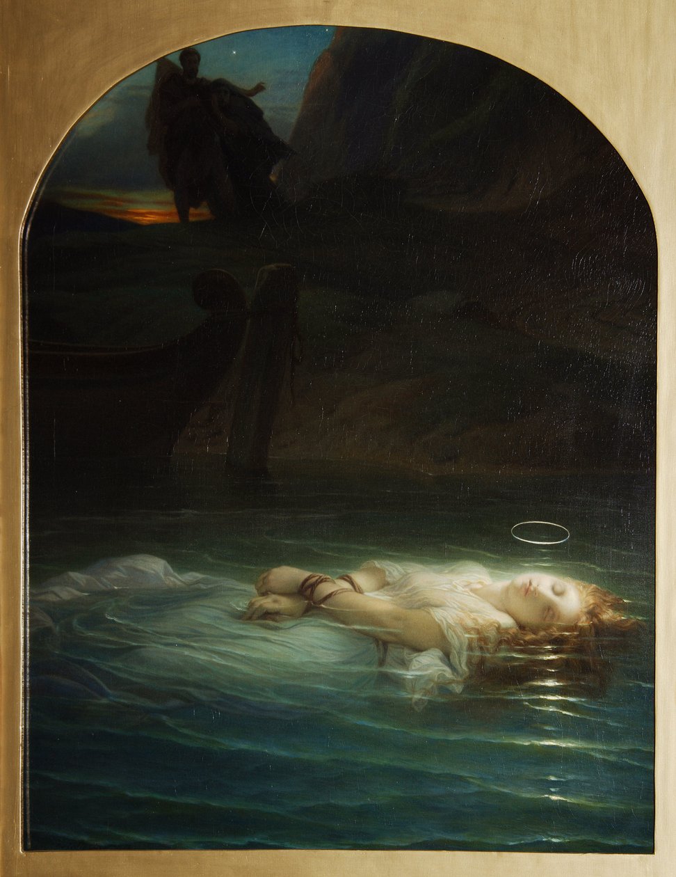 Christliche Märtyrerin im Tiber ertränkt unter der Herrschaft von Diokletian (244-311) - Gemälde von Paul Hippolyte Delaroche (1797-1856), Öl auf Leinwand von Hippolyte (1797 1856) Delaroche