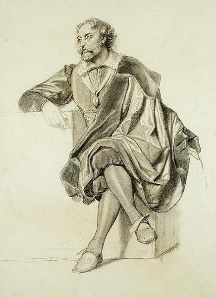 Studie für das Porträt von Peter Paul Rubens (1577-1640) von Paul Delaroche