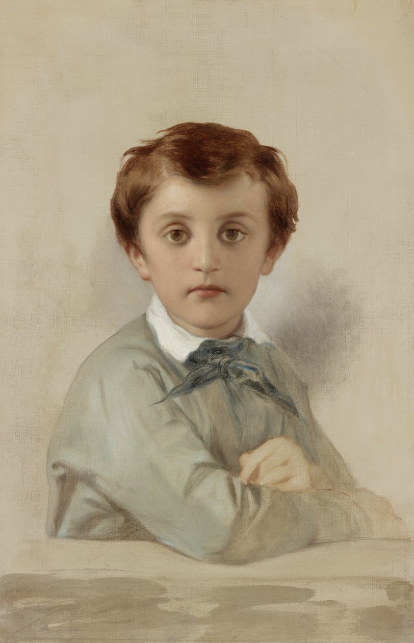 Porträt von Philippe-Grégoire Delaroche, dem jüngeren Sohn des Künstlers, 1851 von Hippolyte Delaroche
